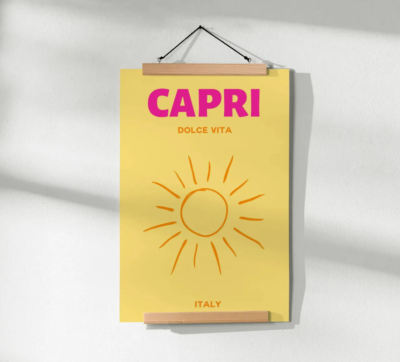 Poster Capri Dolce Vita - Sole Minimalista Ar poster da NorwesClub