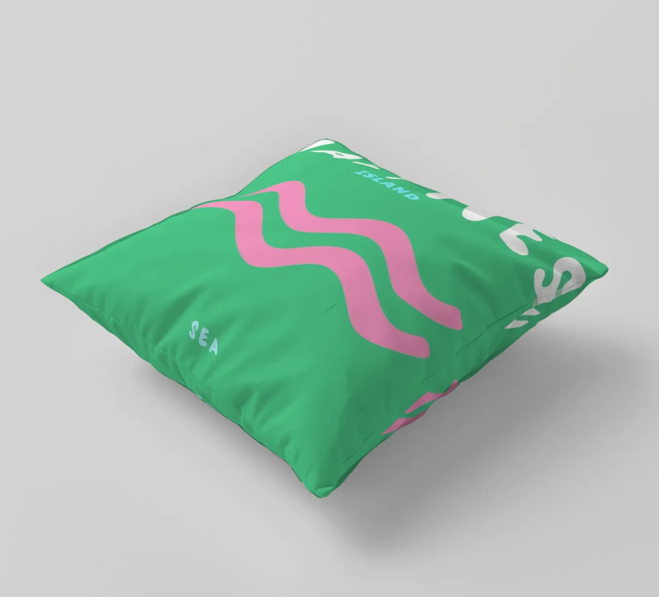 Maldives Island Sea Poster by - Minimalist Wave Art decorative cushion by NorwesClub