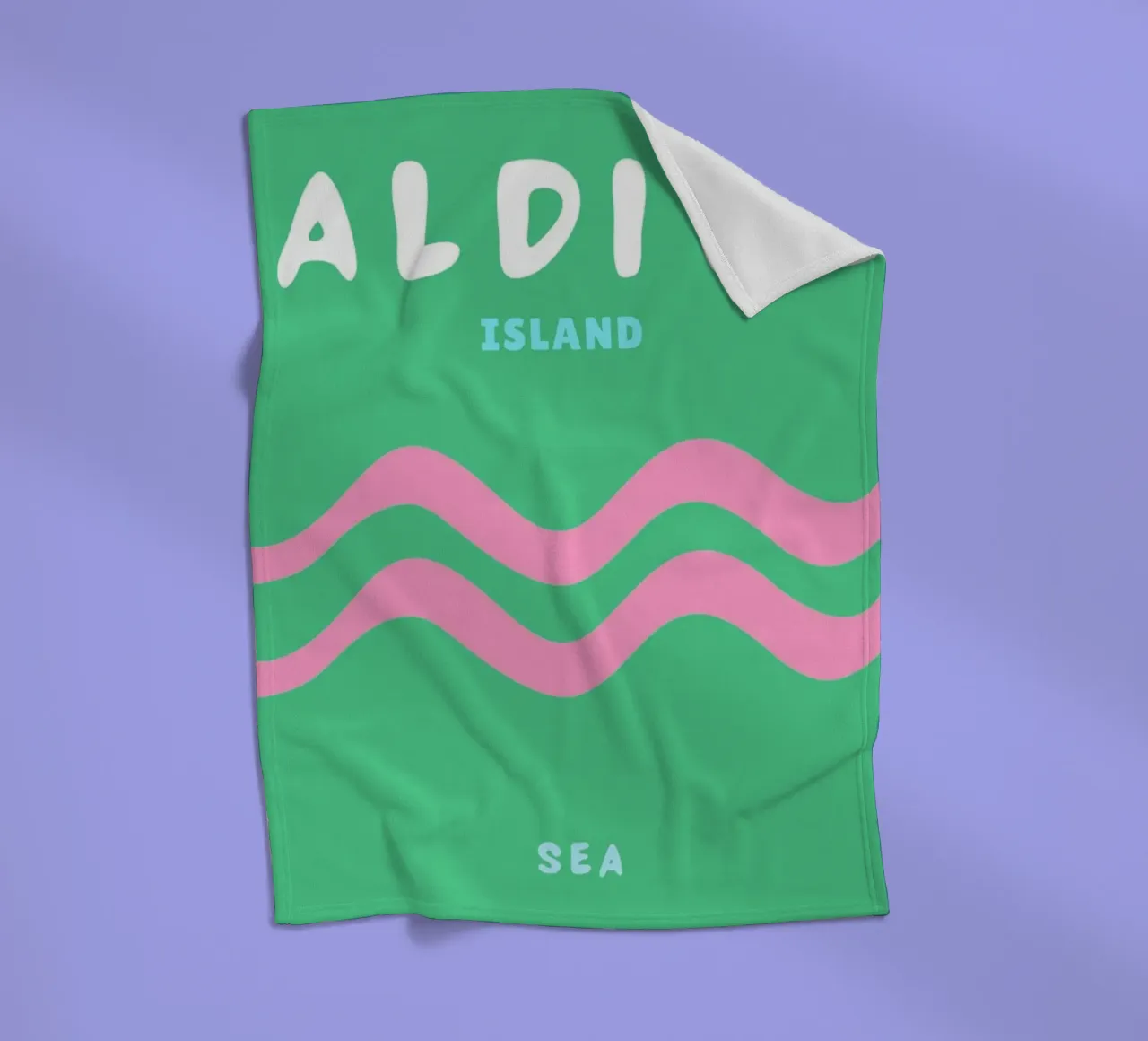 Malediven Insel Meer Poster von - Minimalist Wave Art Fleecedecke von NorwesClub