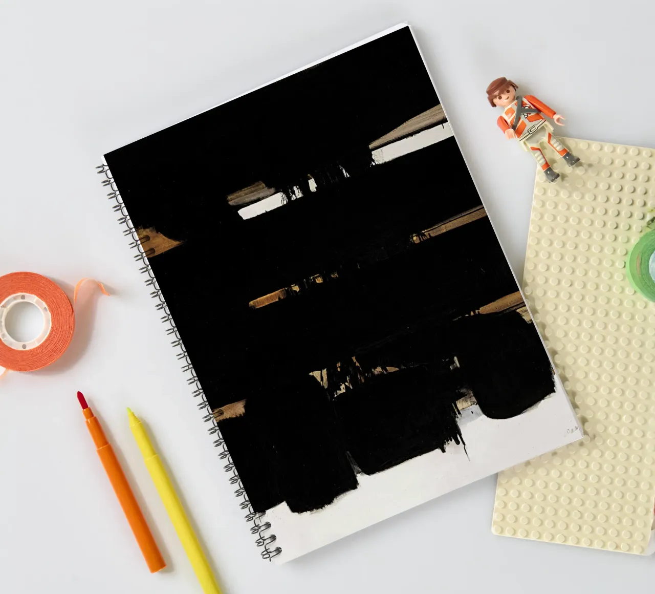 Pierre Soulages Nicolas de Stael Bottles spiral notebook by Spencershop