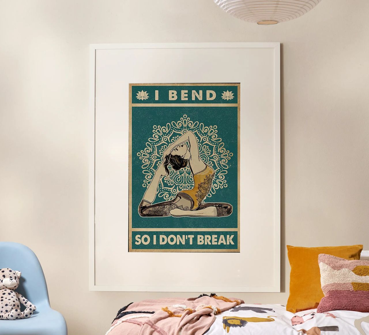 I Bend So I Don T Break Yoga Girl poster by Aaronshop