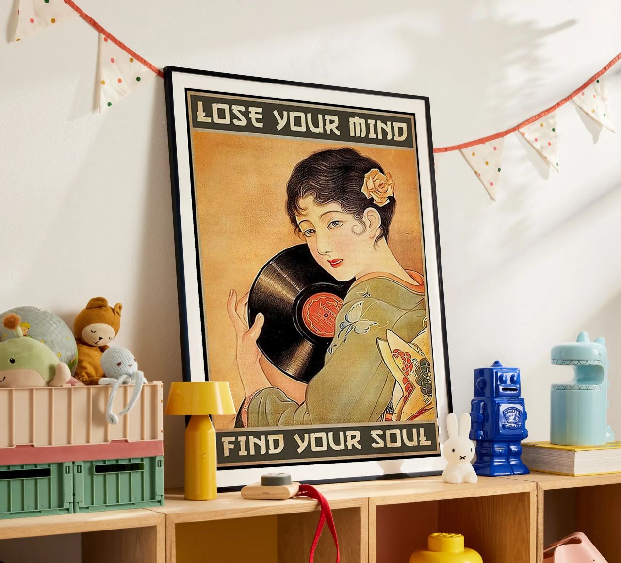Japan Girl, Vinyl Record – Lose Your Mind, Find Your Soul poster by Aaronshop