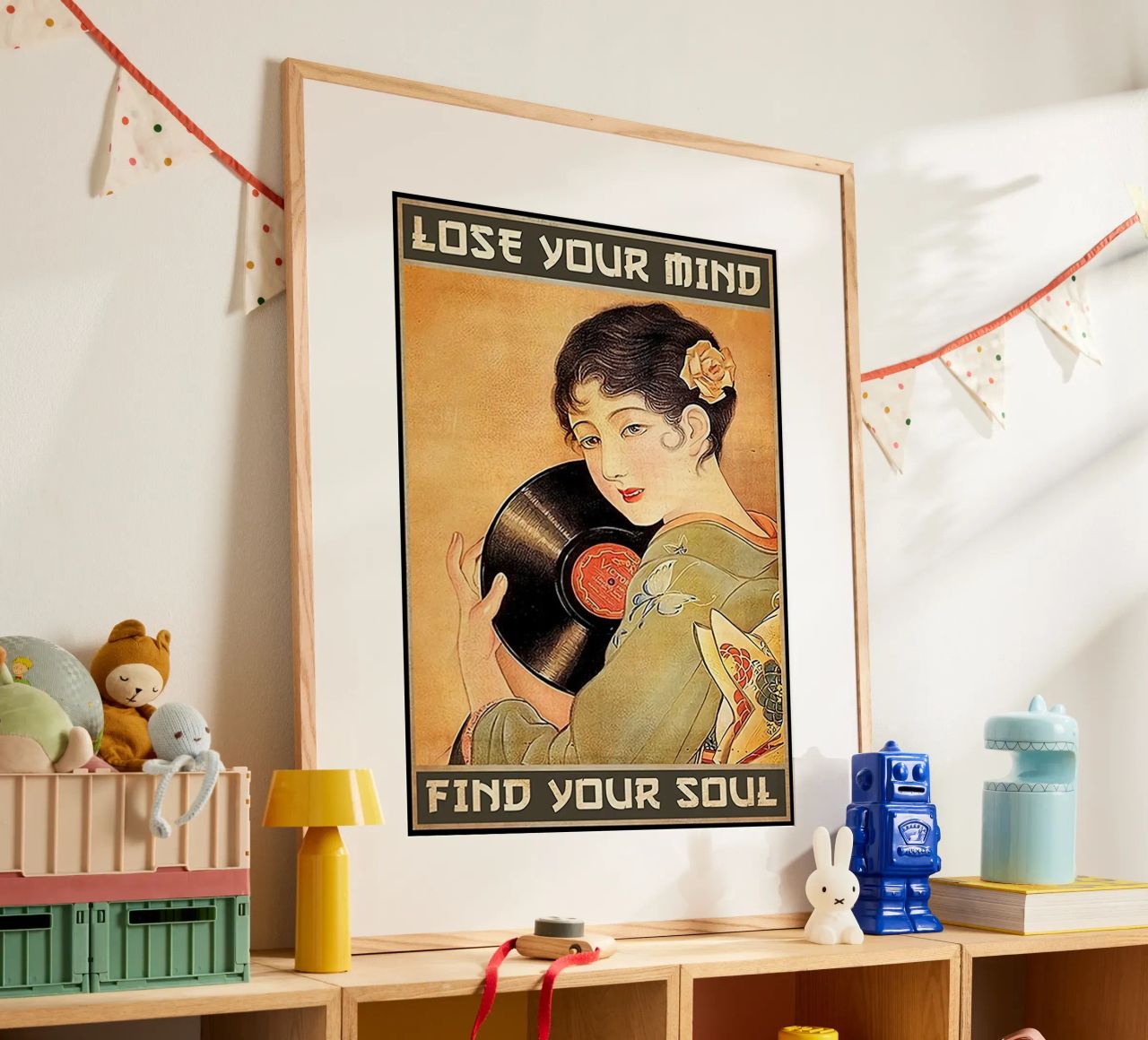 Japan Girl, Vinyl Record – Lose Your Mind, Find Your Soul poster by Aaronshop