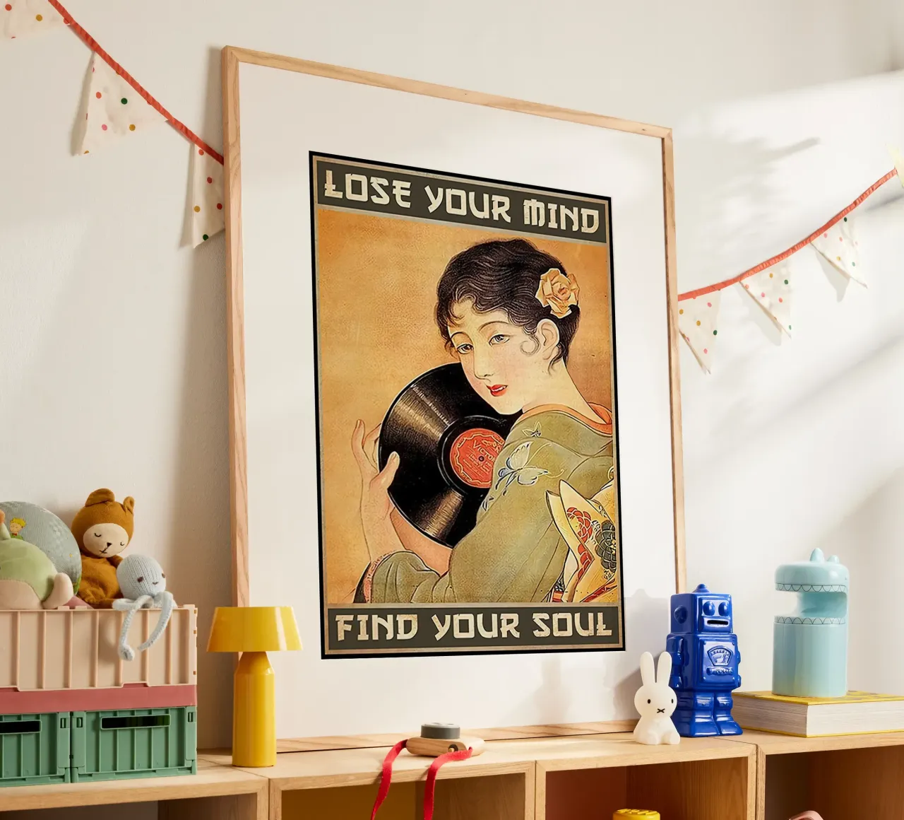 Japan Girl, Vinyl Record – Lose Your Mind, Find Your Soul poster by Aaronshop