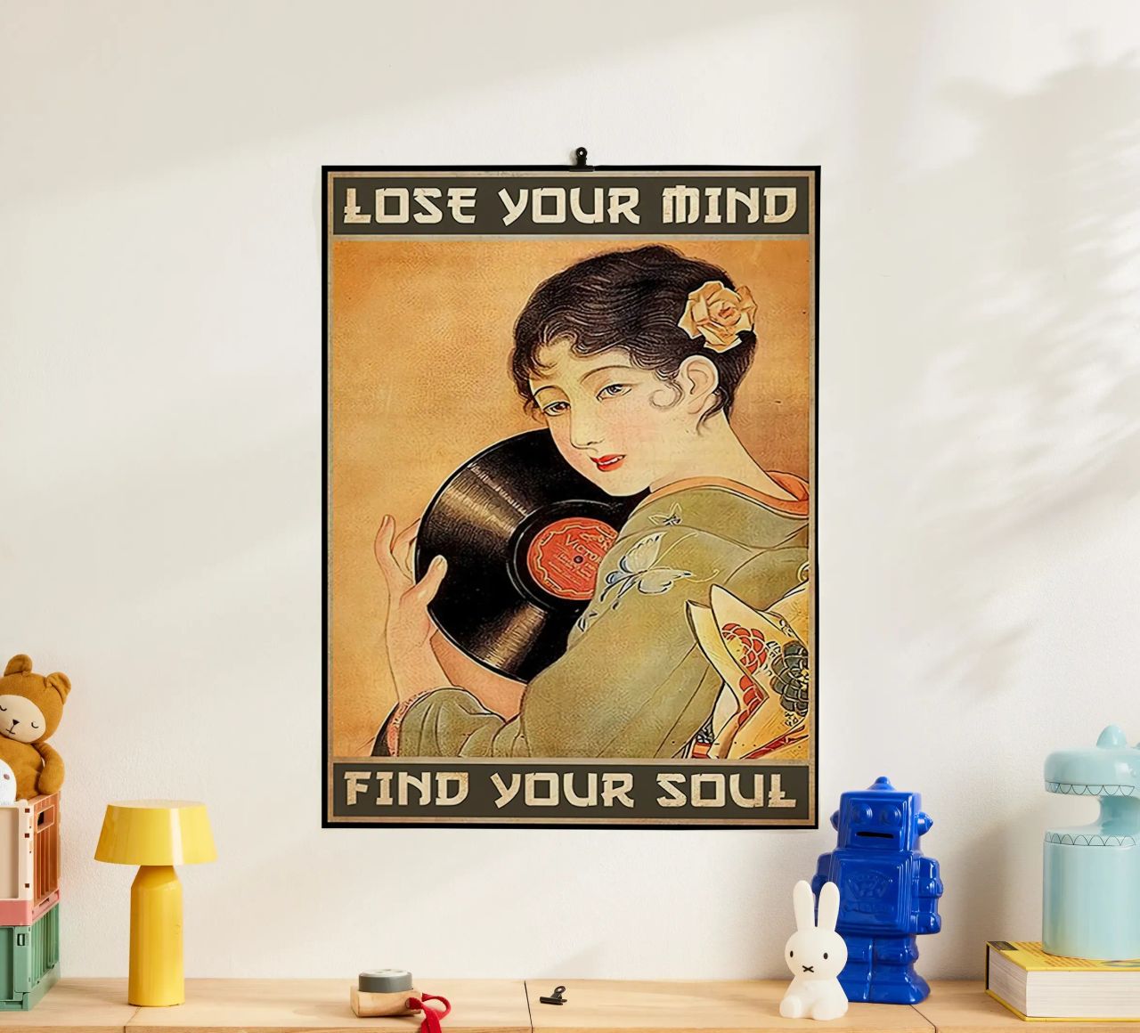 Japan Girl, Vinyl Record – Lose Your Mind, Find Your Soul poster by Aaronshop