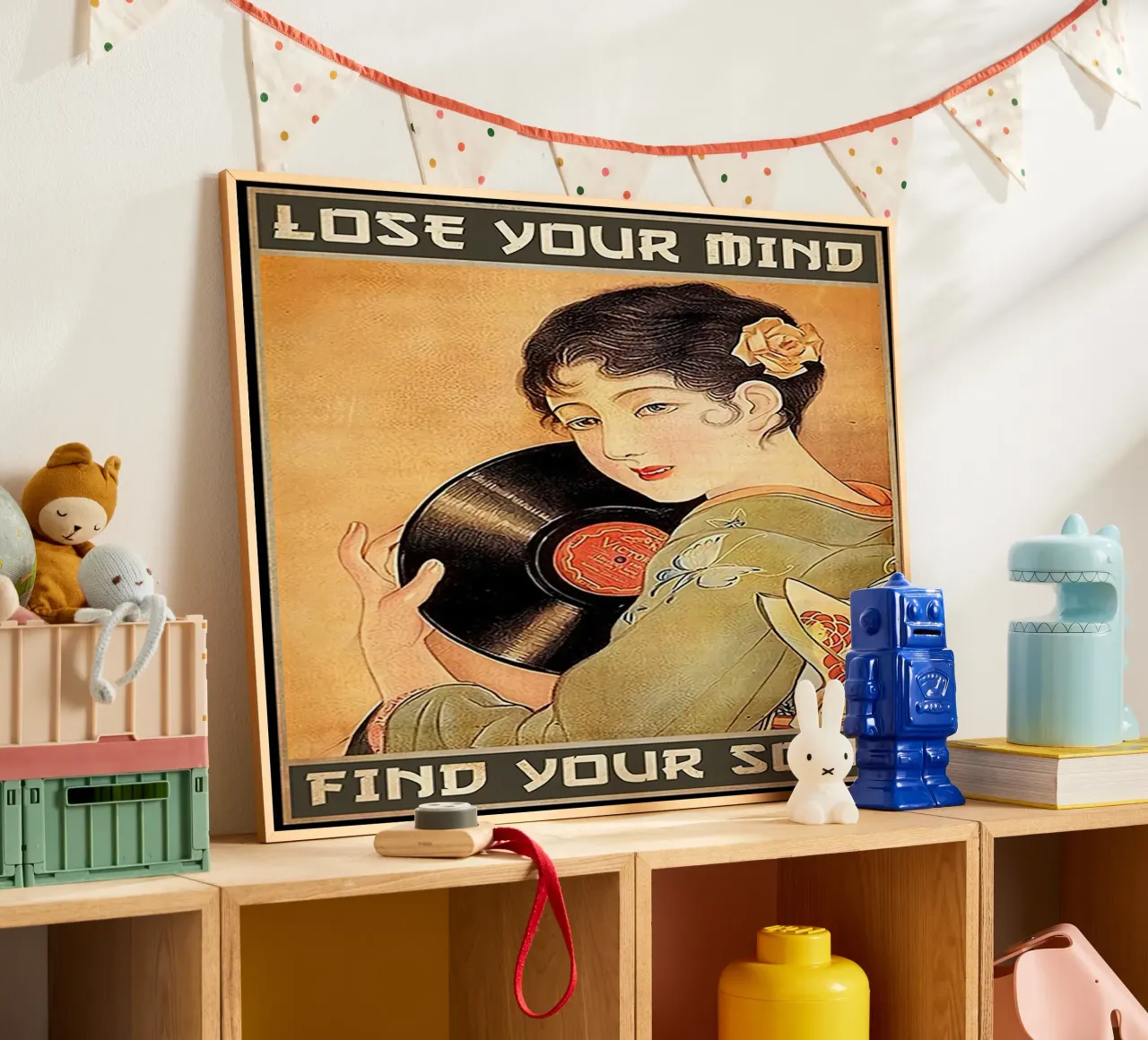 Japan Girl, Vinyl Record – Lose Your Mind, Find Your Soul poster by Aaronshop