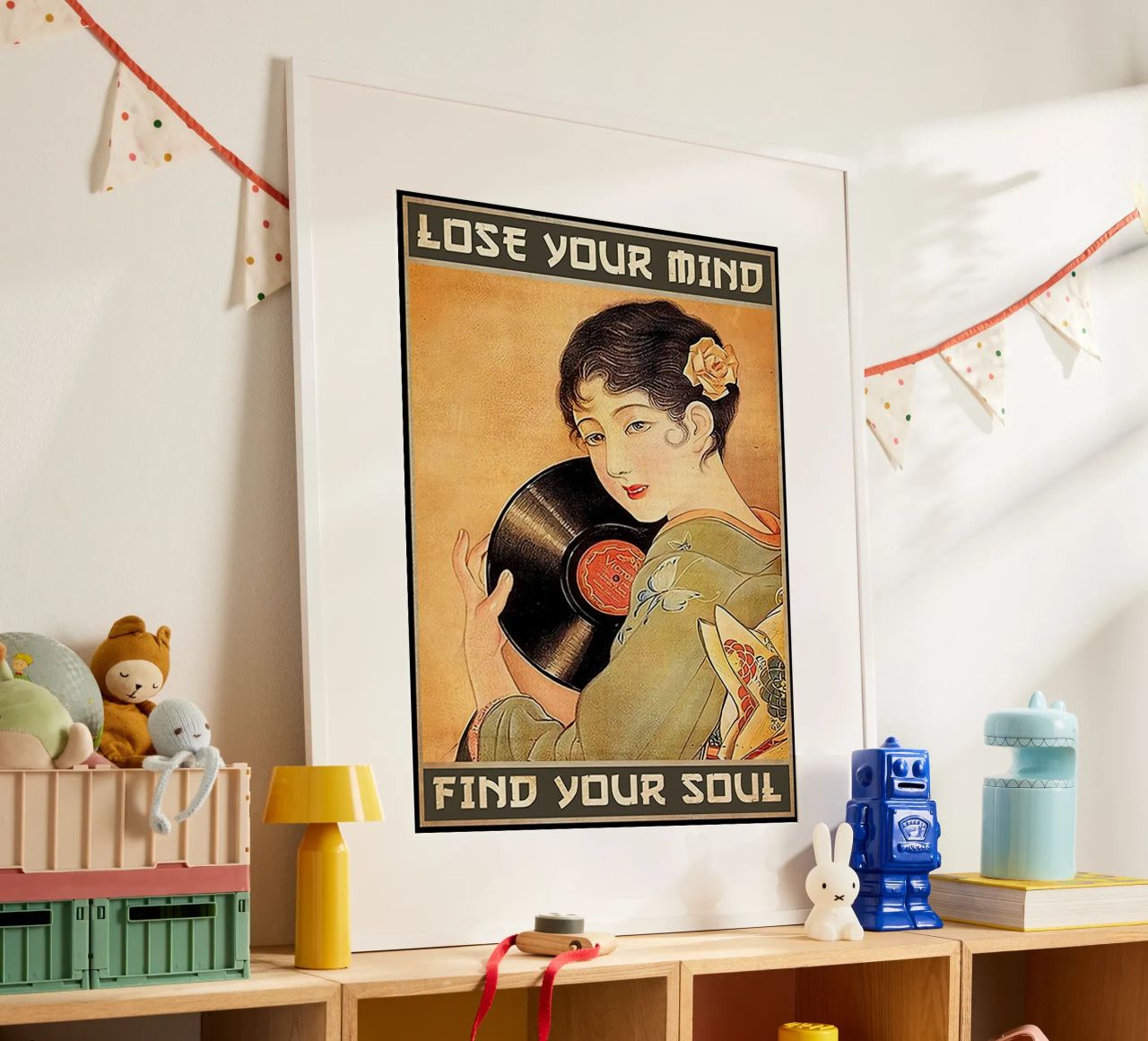 Japan Girl, Vinyl Record – Lose Your Mind, Find Your Soul poster by Aaronshop