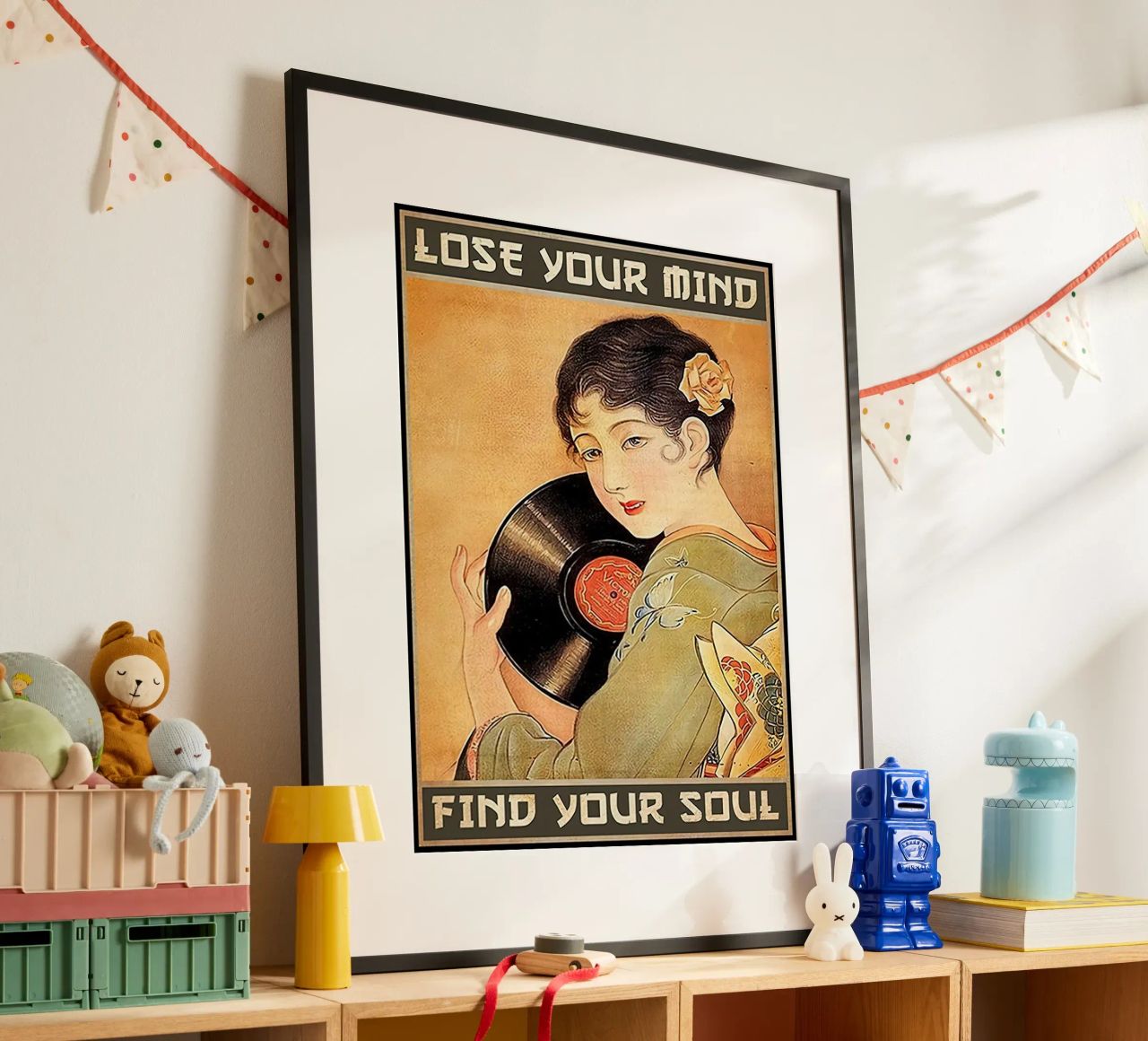 Japan Girl, Vinyl Record – Lose Your Mind, Find Your Soul poster by Aaronshop