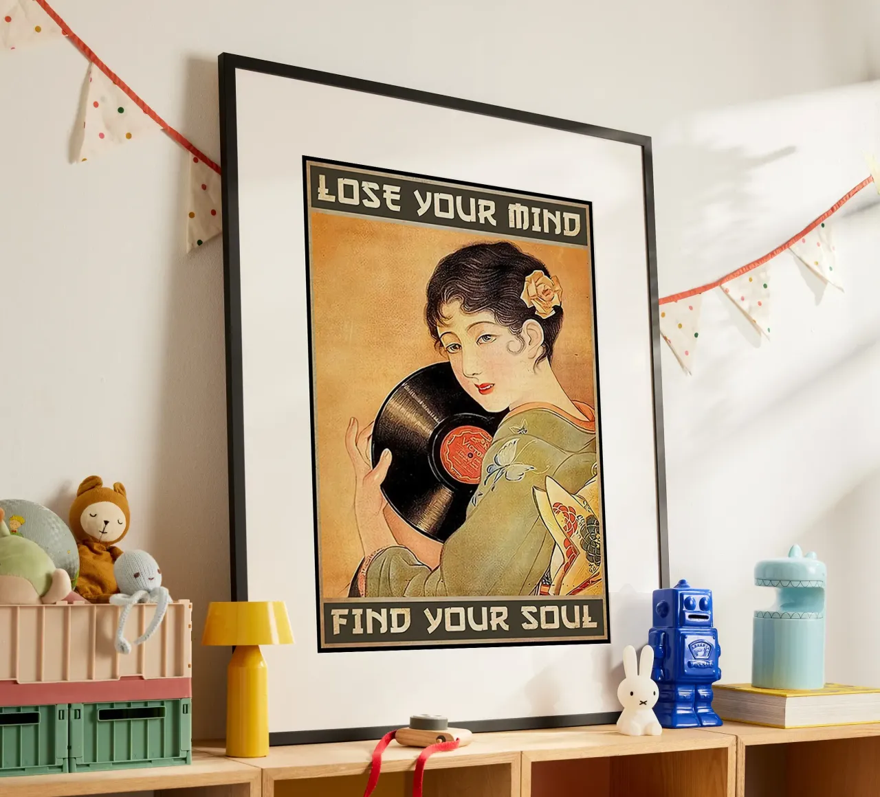 Japan Girl, Vinyl Record – Lose Your Mind, Find Your Soul poster by Aaronshop