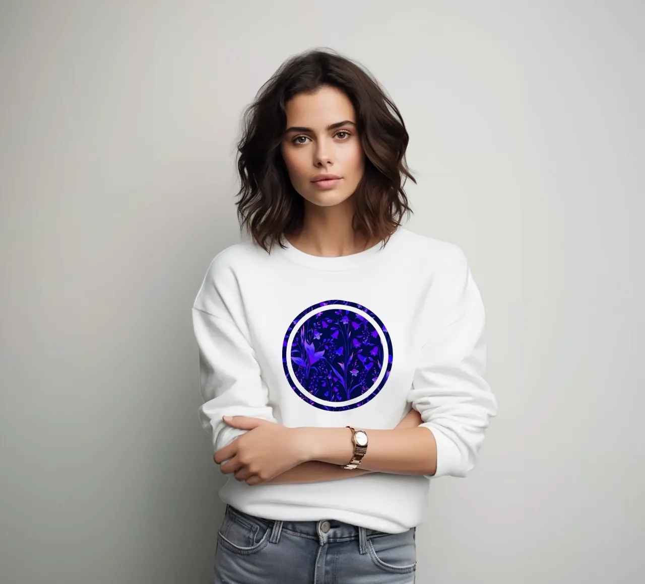 Blauglocken Mondlicht Sweatshirt von SilverPegasus