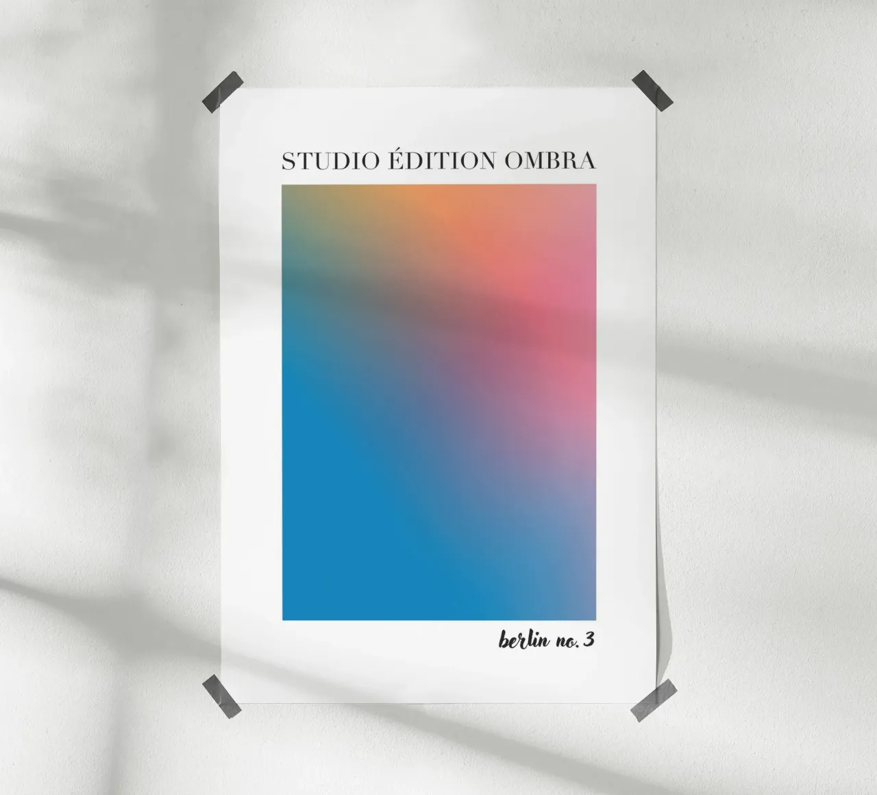 Studio Edition Ombra Berlin No 3 poster con telaio in plastica da Poster Print Studio