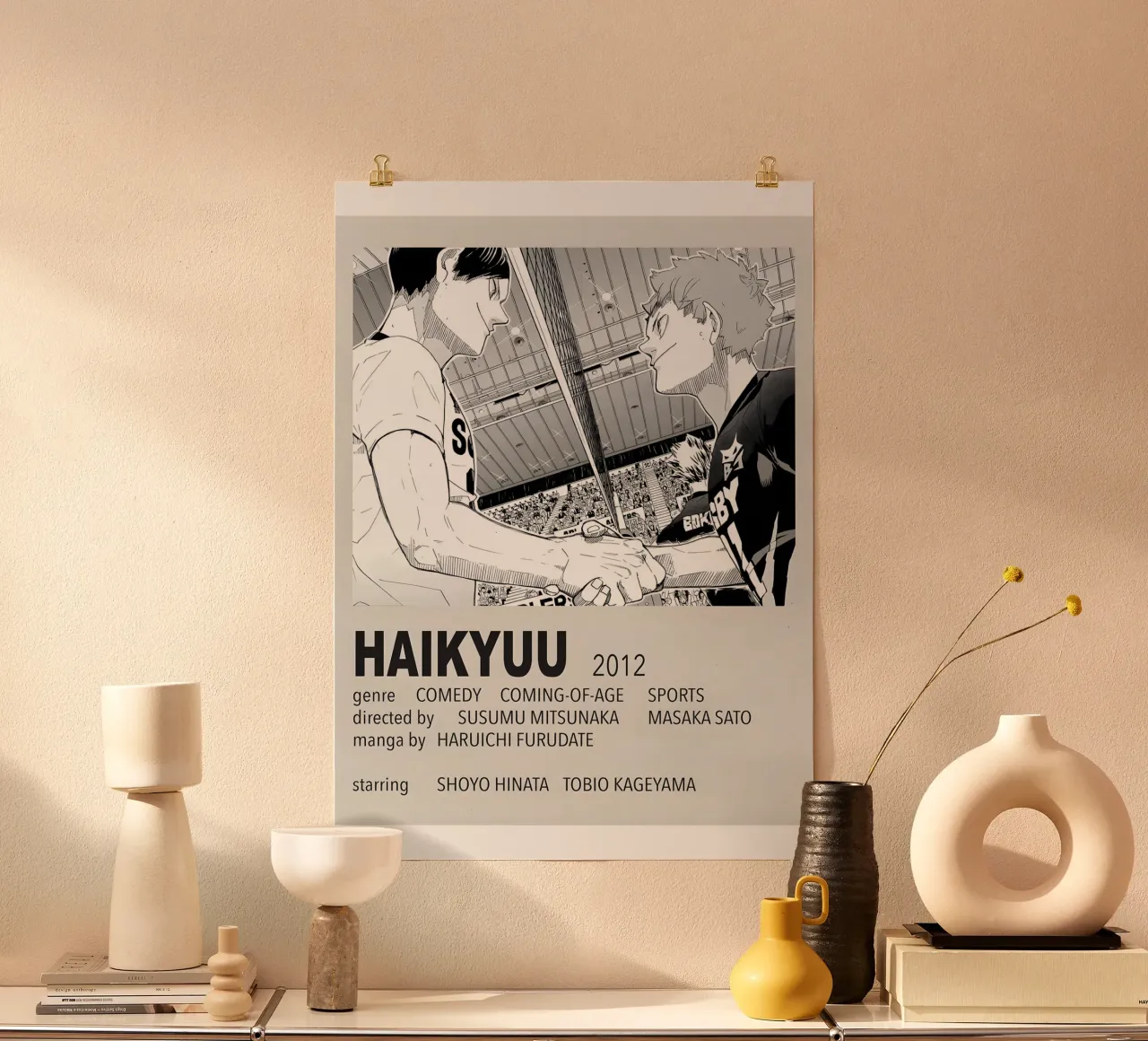 HAIKYUU!!  2012 poster con telaio in plastica da Totoya