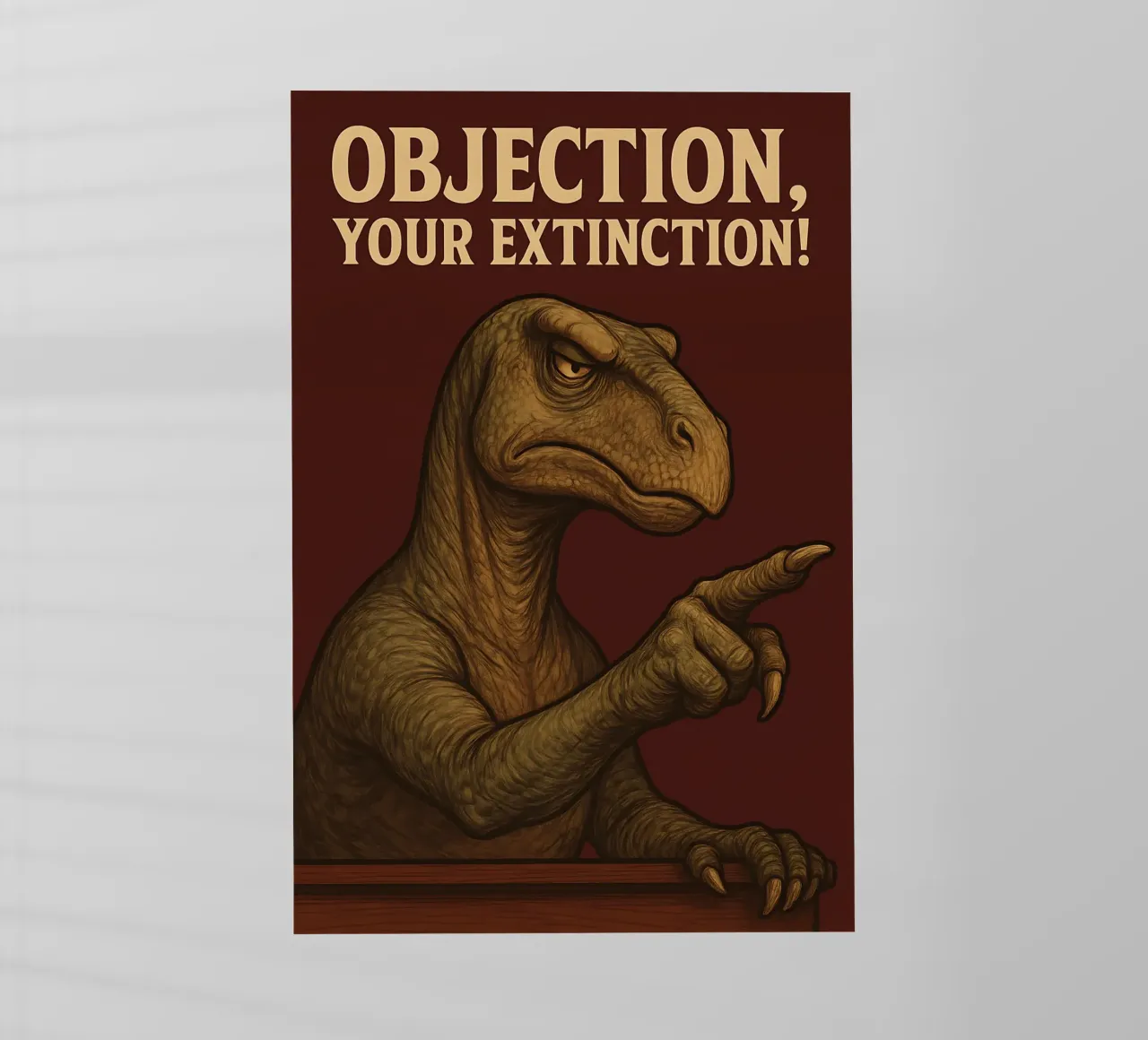 Funny Iguanodon Meme pellicola backlit da Funny Humor Art