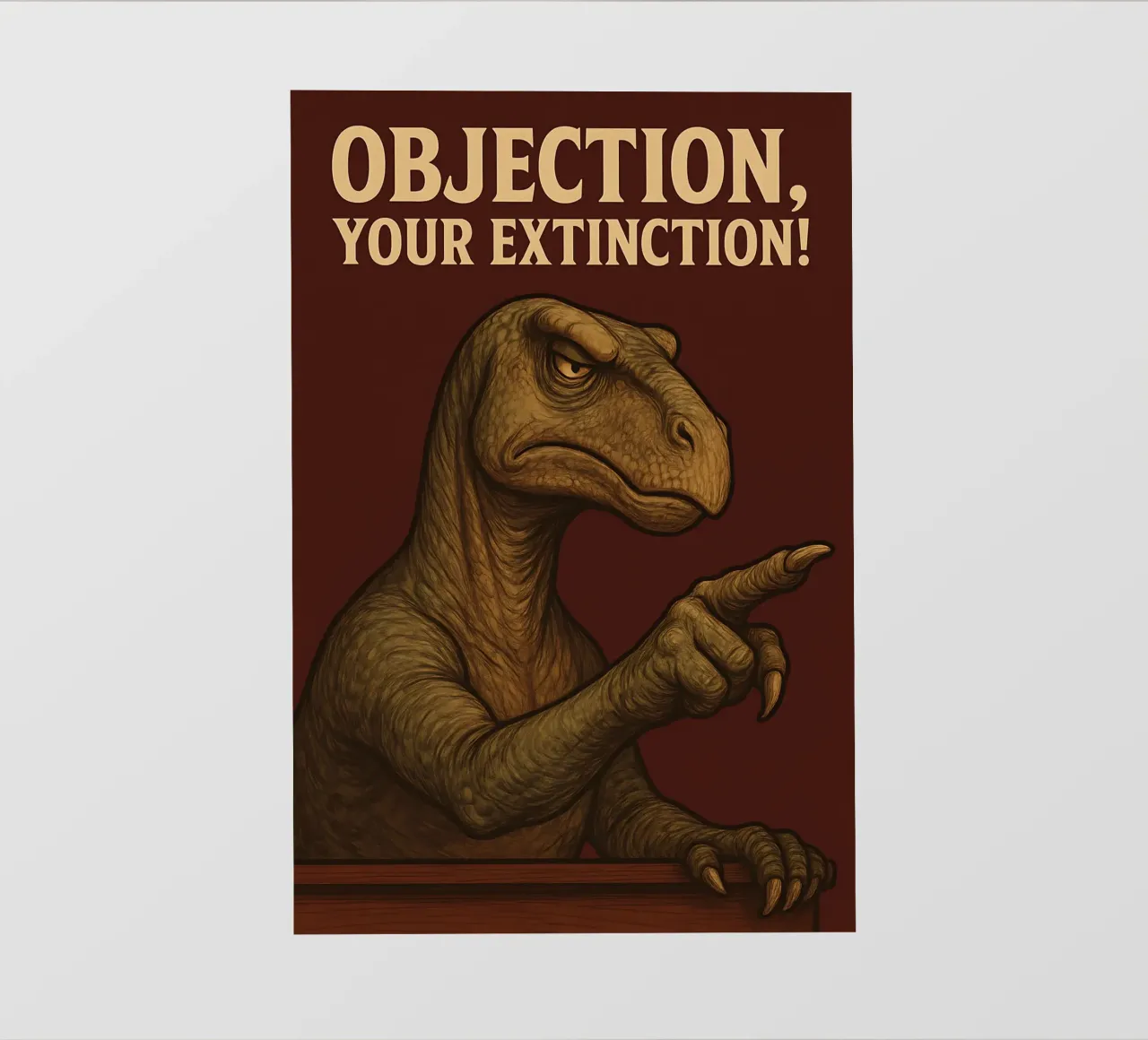Funny Iguanodon Meme pellicola backlit da Funny Humor Art