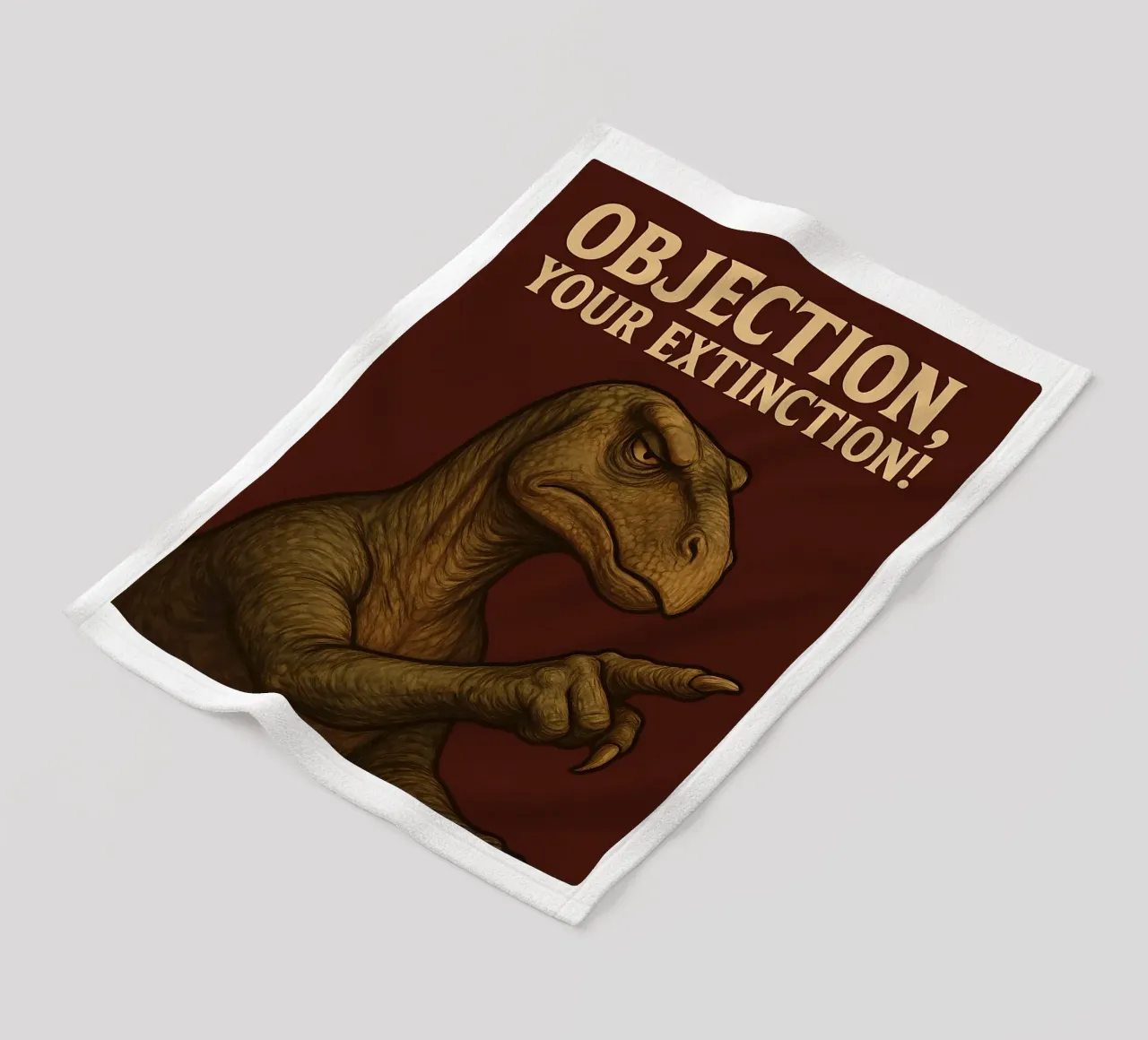 Funny Iguanodon Meme fleece blanket by Funny Humor Art