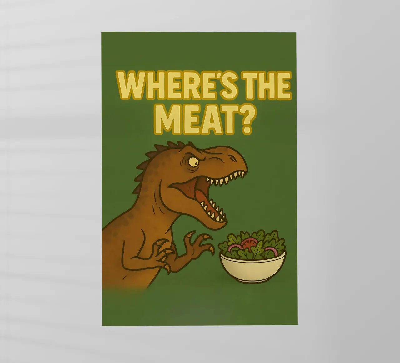 Funny Giganotosaurus Meme pellicola backlit da Funny Humor Art