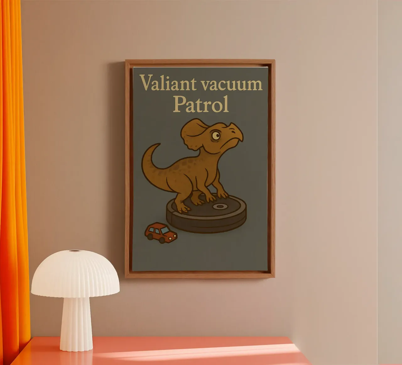 Grappige Protoceratops Meme canvas met Baklijst van Funny Humor Art