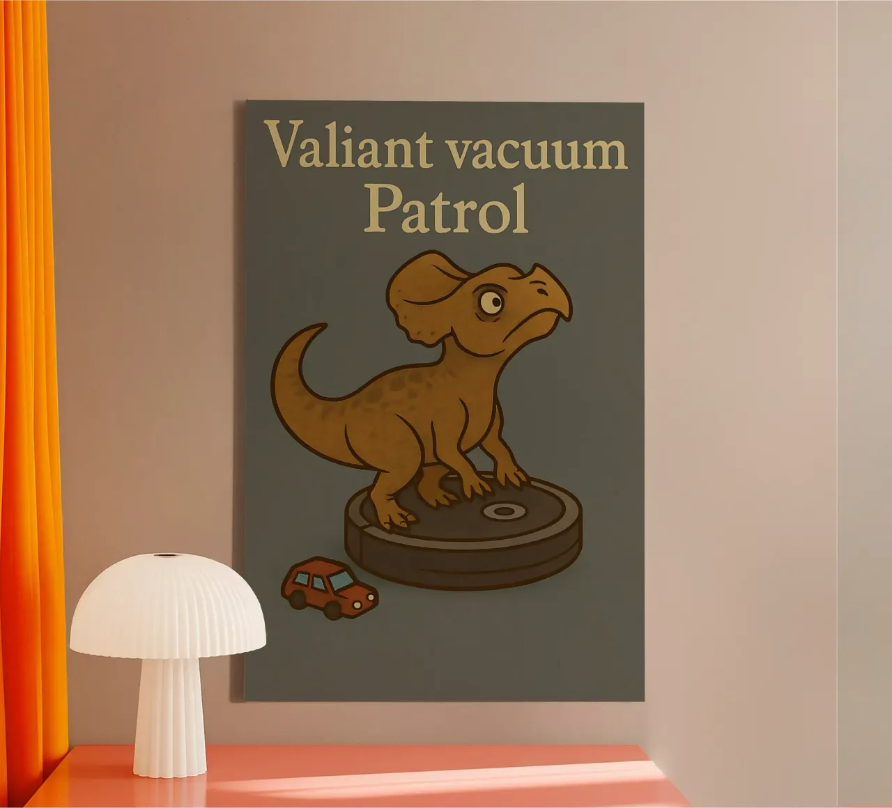Grappige Protoceratops Meme canvas met Baklijst van Funny Humor Art