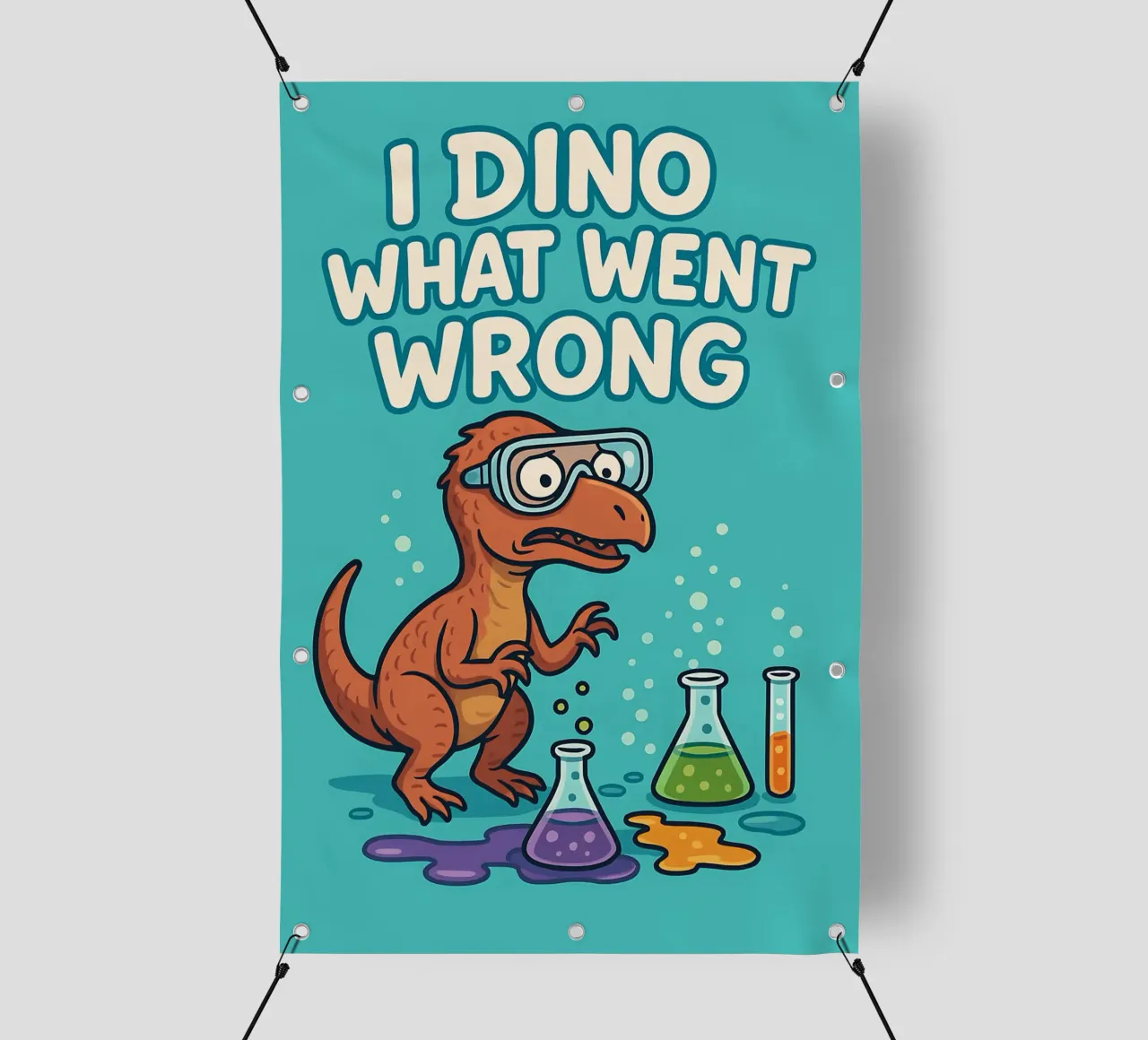 Meme divertente sui troodonti telo in pvc da Funny Humor Art