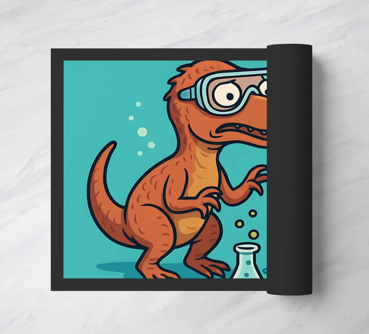 Funny Troodon Meme doormat by Funny Humor Art