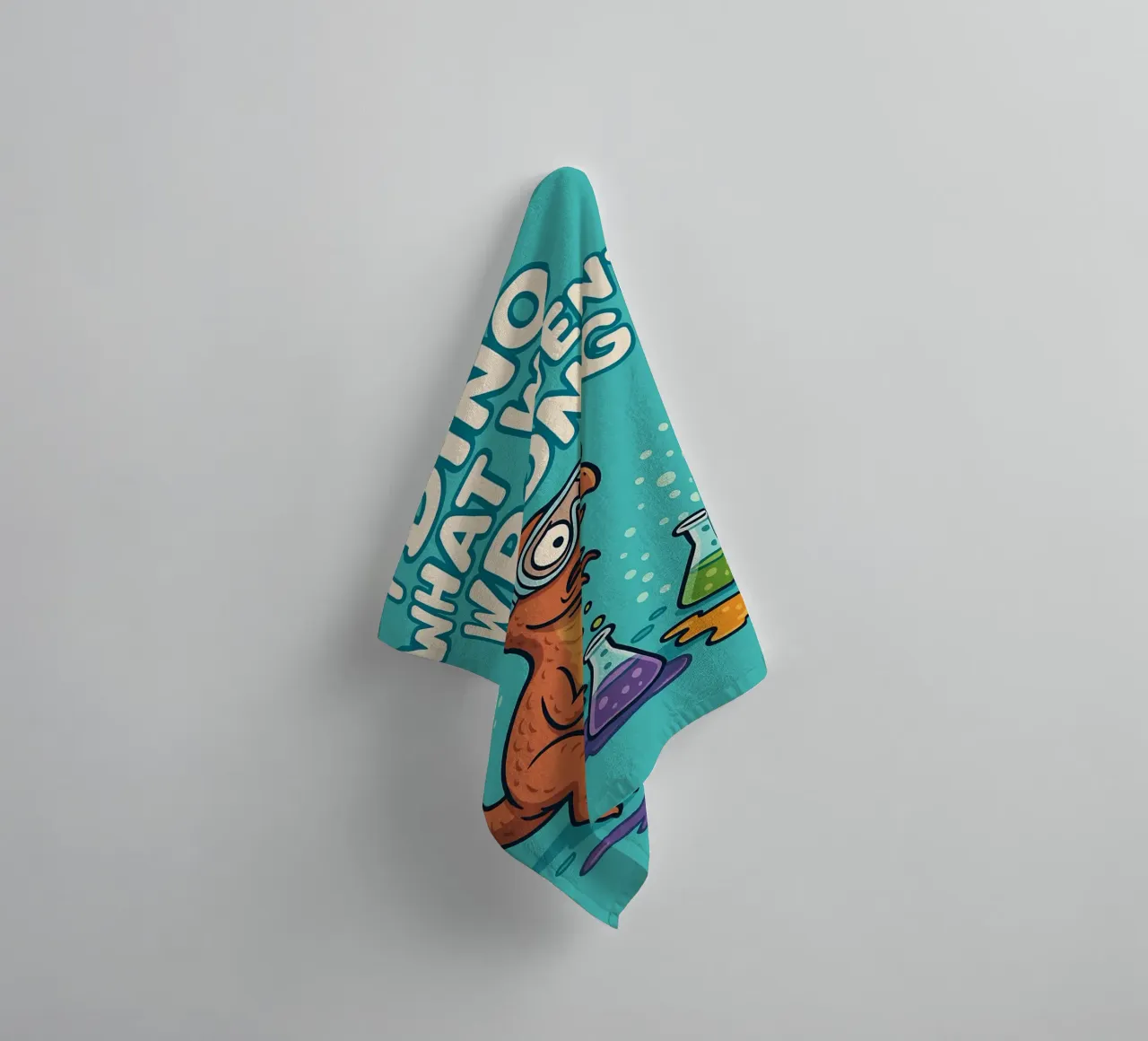 Funny Troodon Meme towel by Funny Humor Art