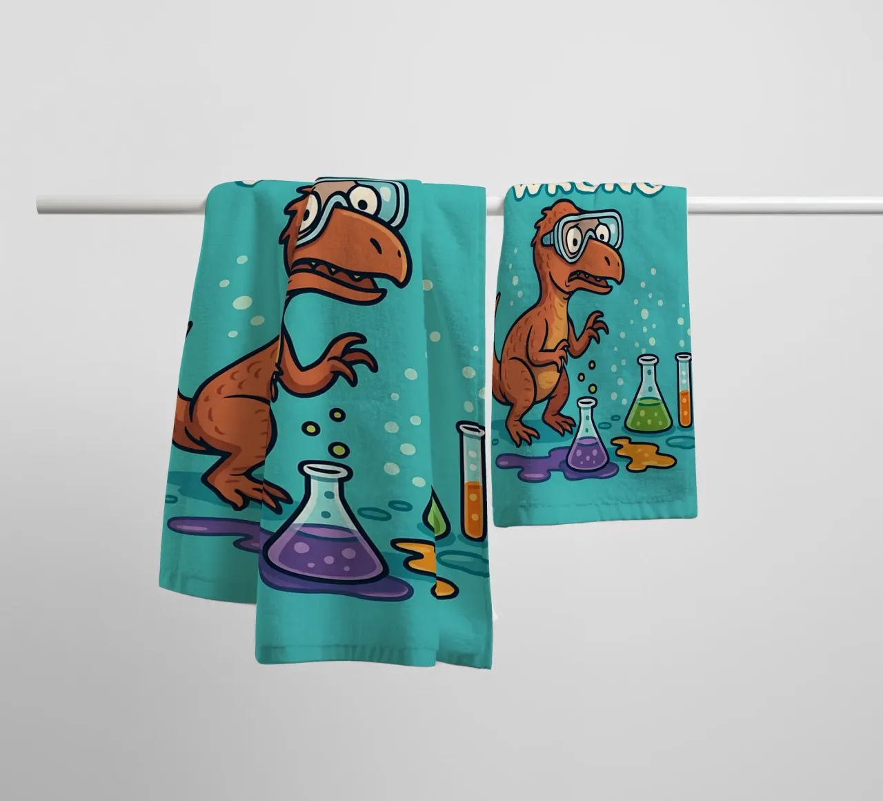 Funny Troodon Meme towel by Funny Humor Art