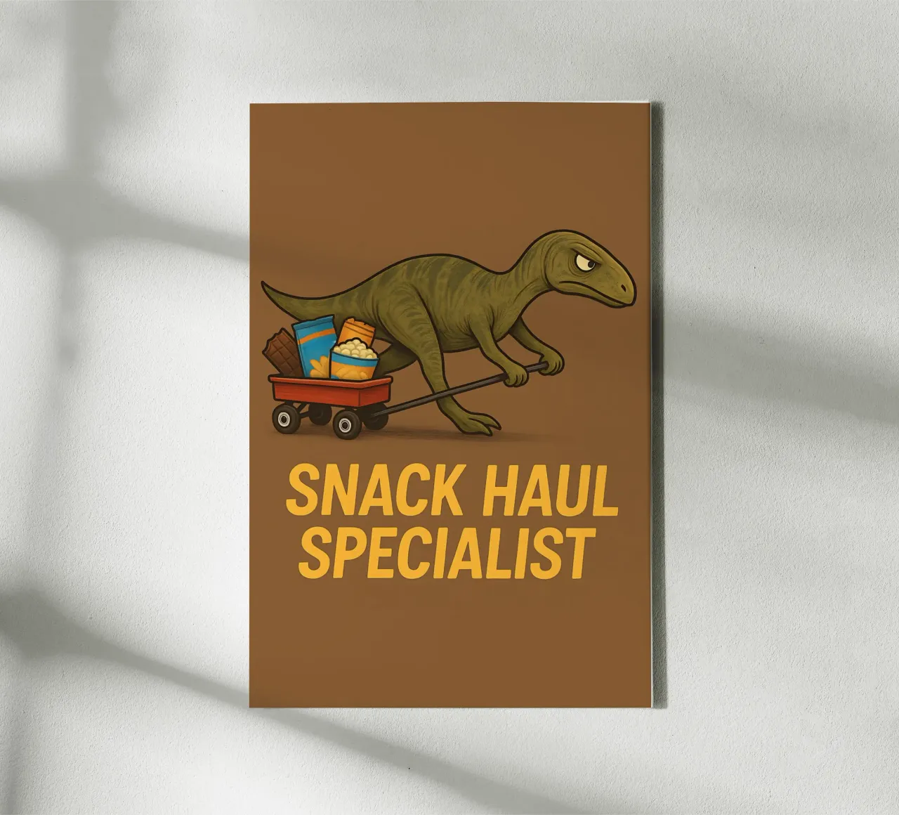 Funny Tenontosaurus Meme canvas with Floater frame by Funny Humor Art