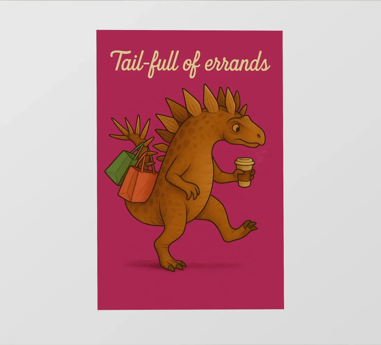 Meme divertente sul Kentrosauro pellicola backlit da Funny Humor Art