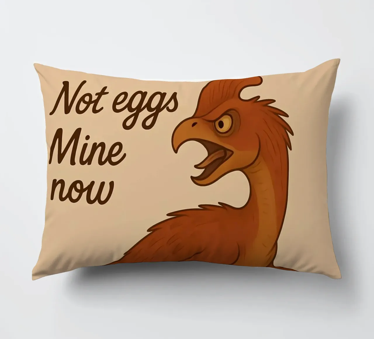 Meme divertente sugli oviraptor cuscino da Funny Humor Art