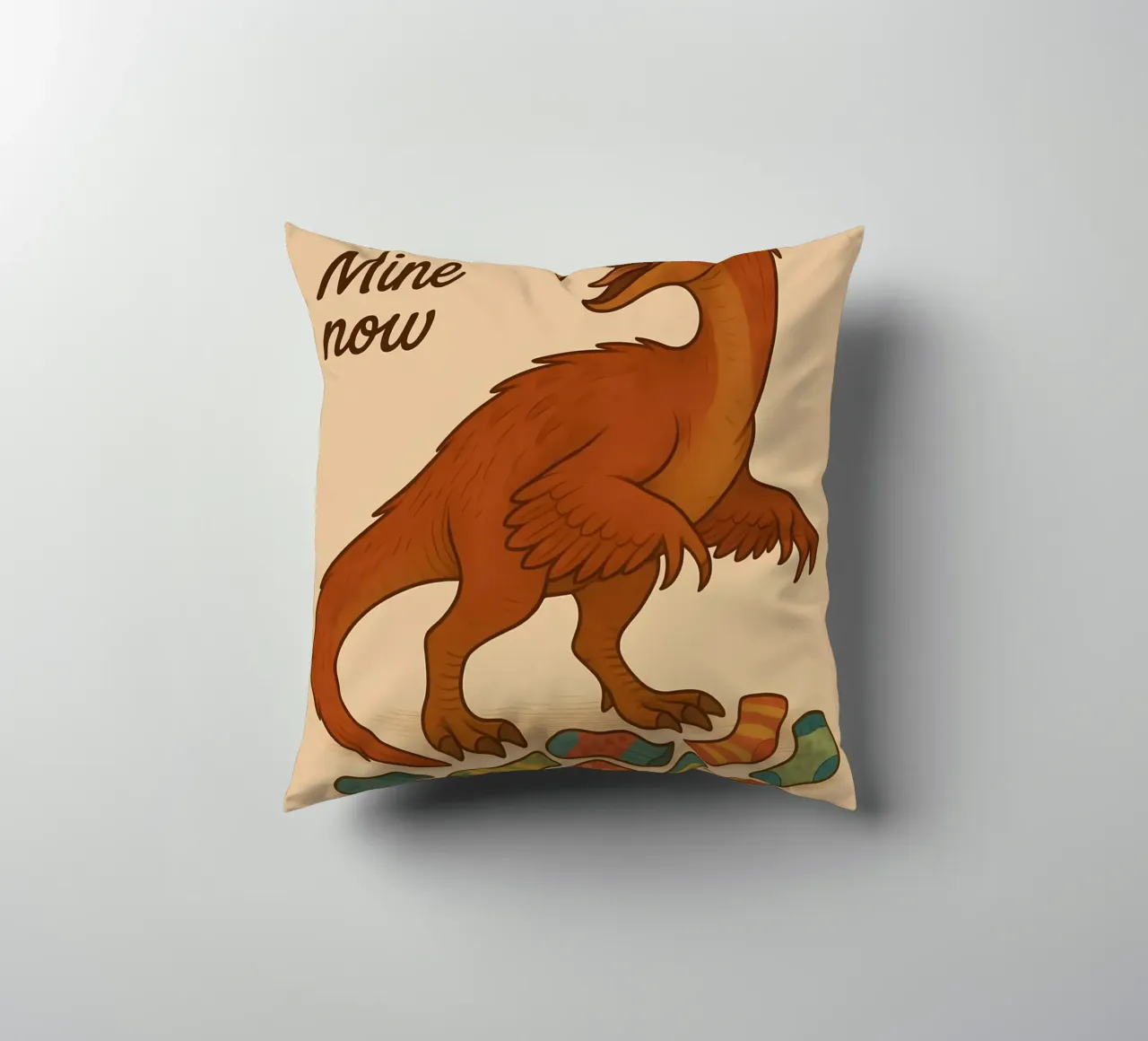 Meme divertente sugli oviraptor cuscino da Funny Humor Art
