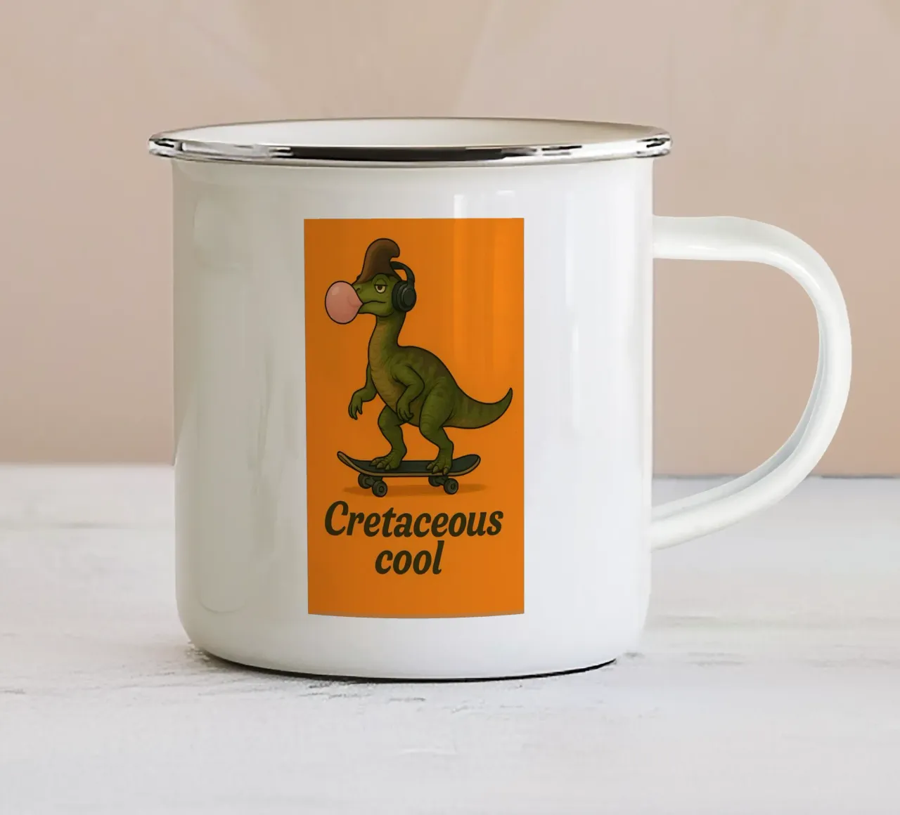 Divertente Meme del Corythosaurus tazza in smalto da Funny Humor Art