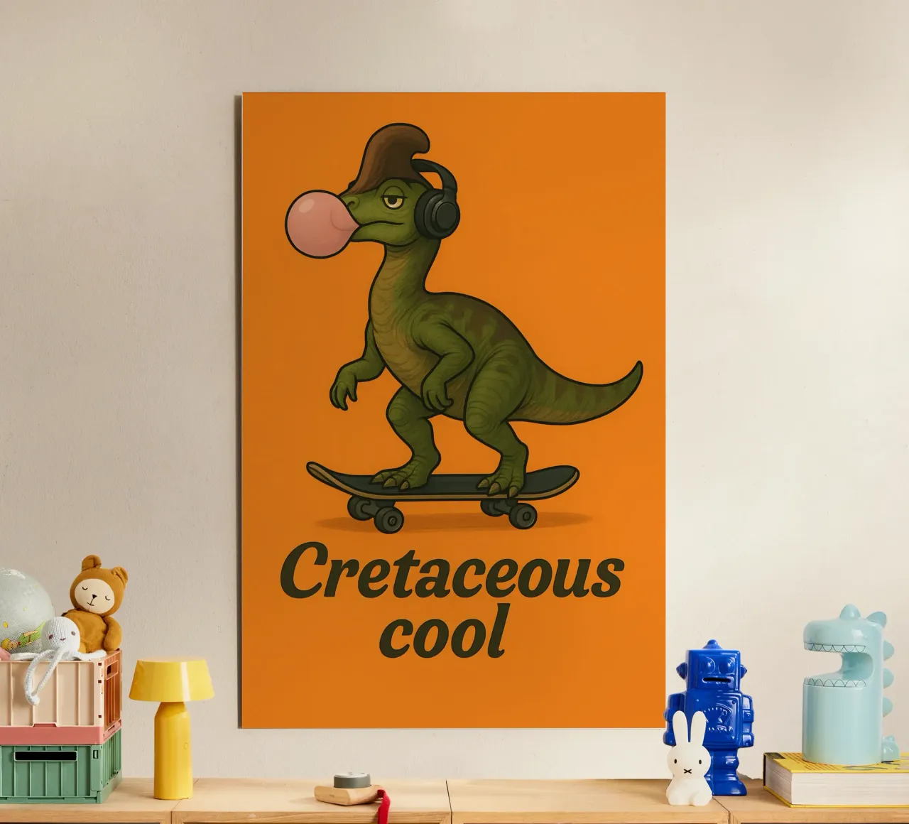 Divertente Meme del Corythosaurus alluminio dibond da Funny Humor Art