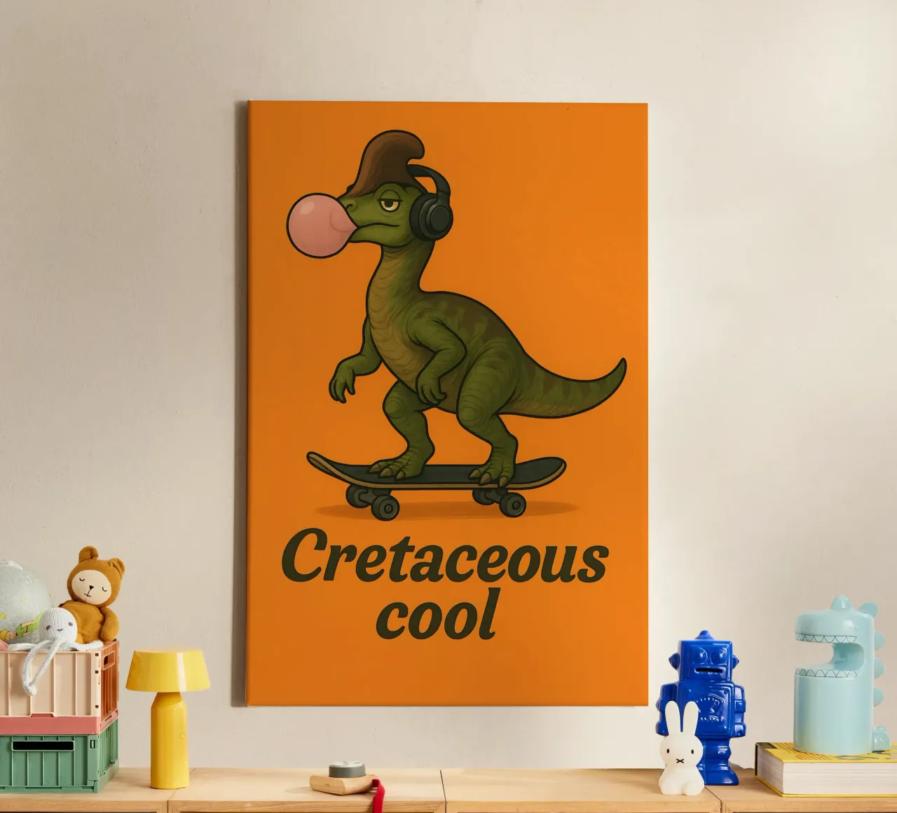 Divertente Meme del Corythosaurus tela con Cornice a cassetta da Funny Humor Art