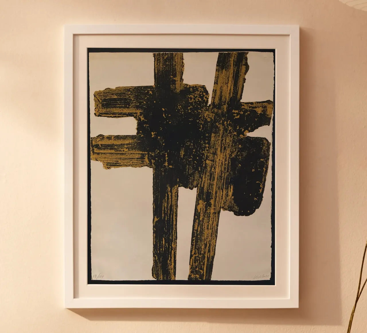 Pierre Soulages Eau Forte XVIII poster con telaio in plastica da Spencershop