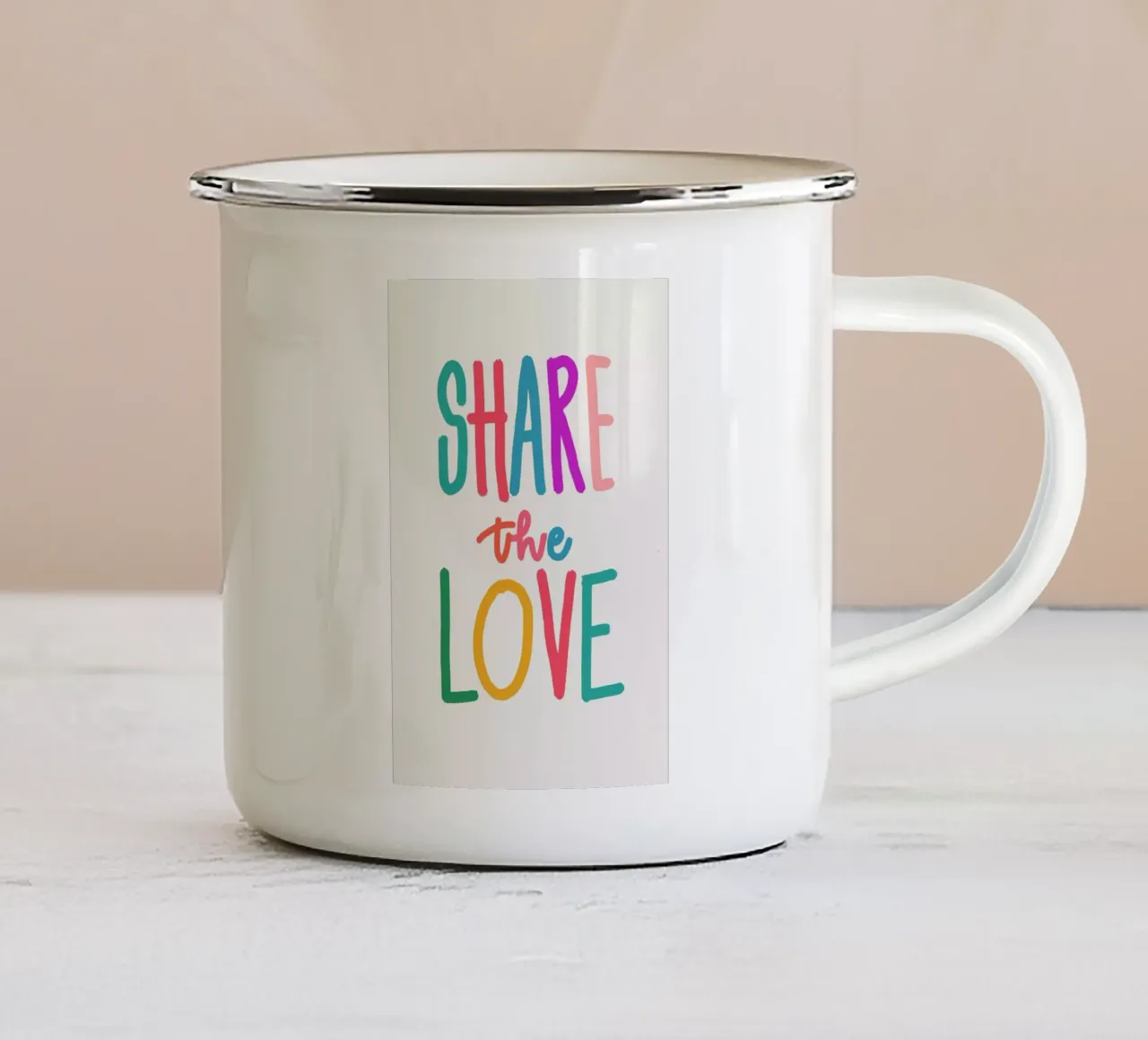 Share taza de esmalte de Pure