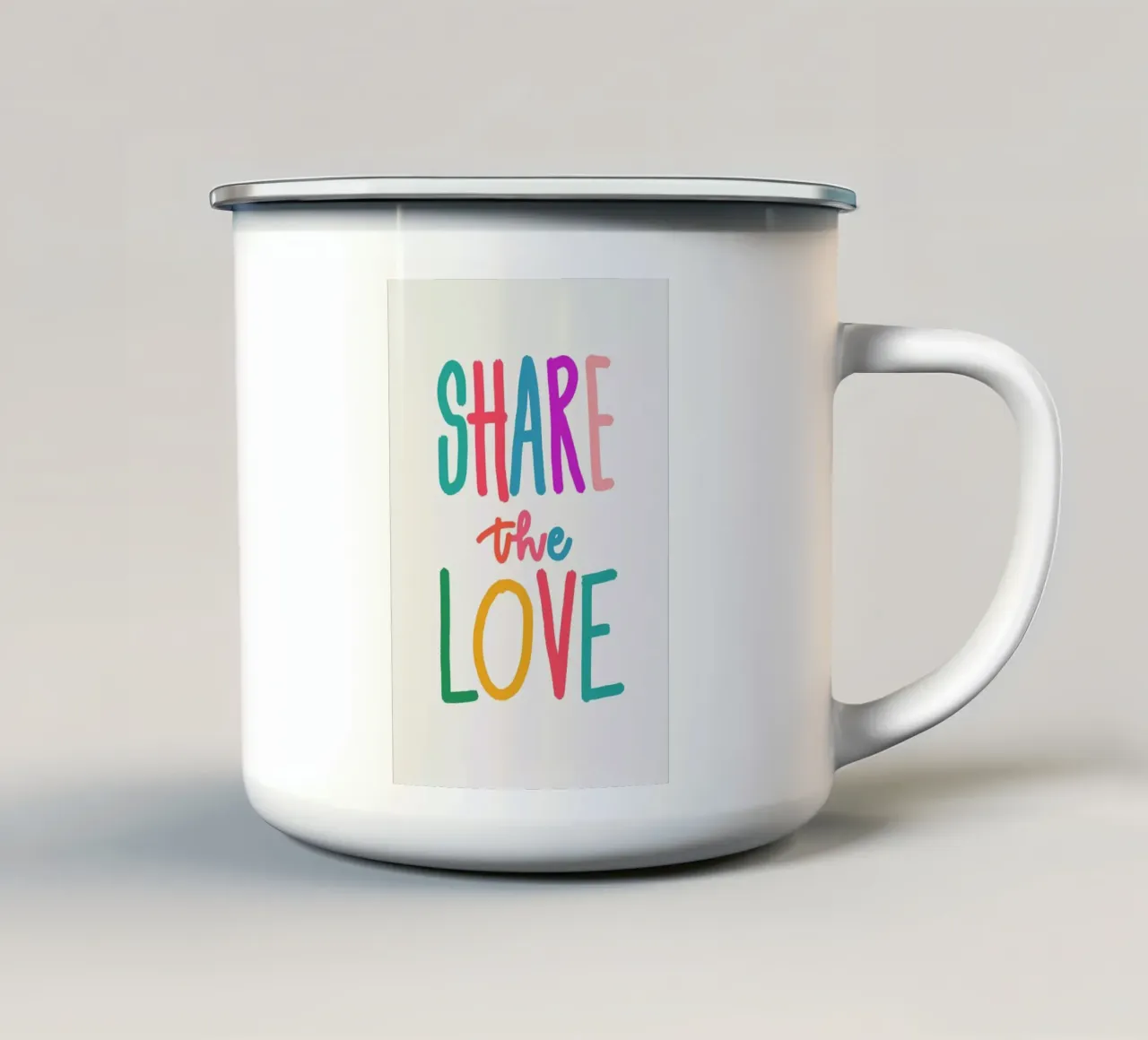 Share taza de esmalte de Pure