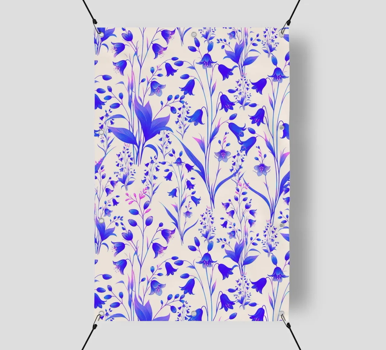Campanule blu e rosa telo in pvc da SilverPegasus