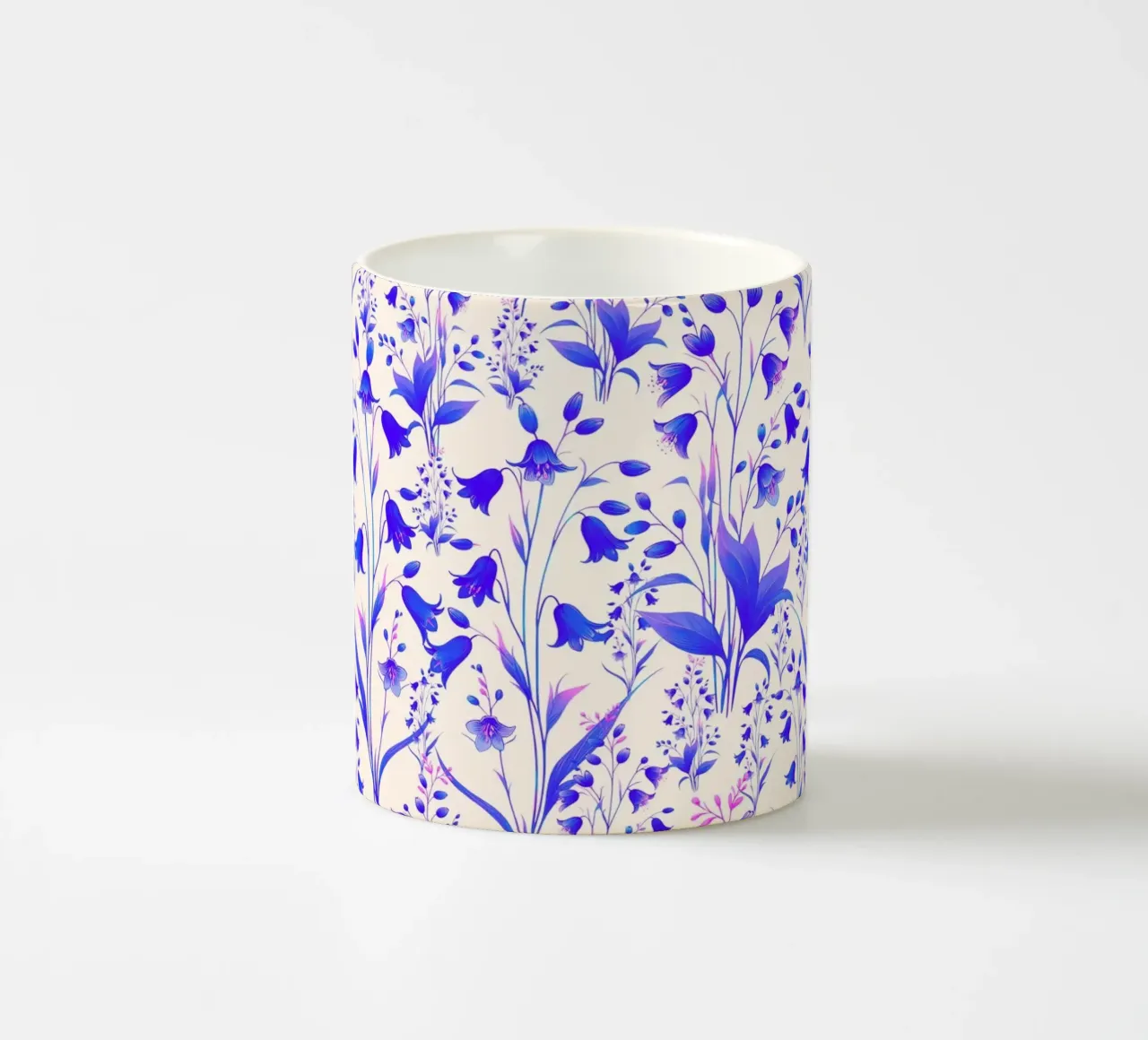 Campanule blu e rosa tazza in ceramica da SilverPegasus