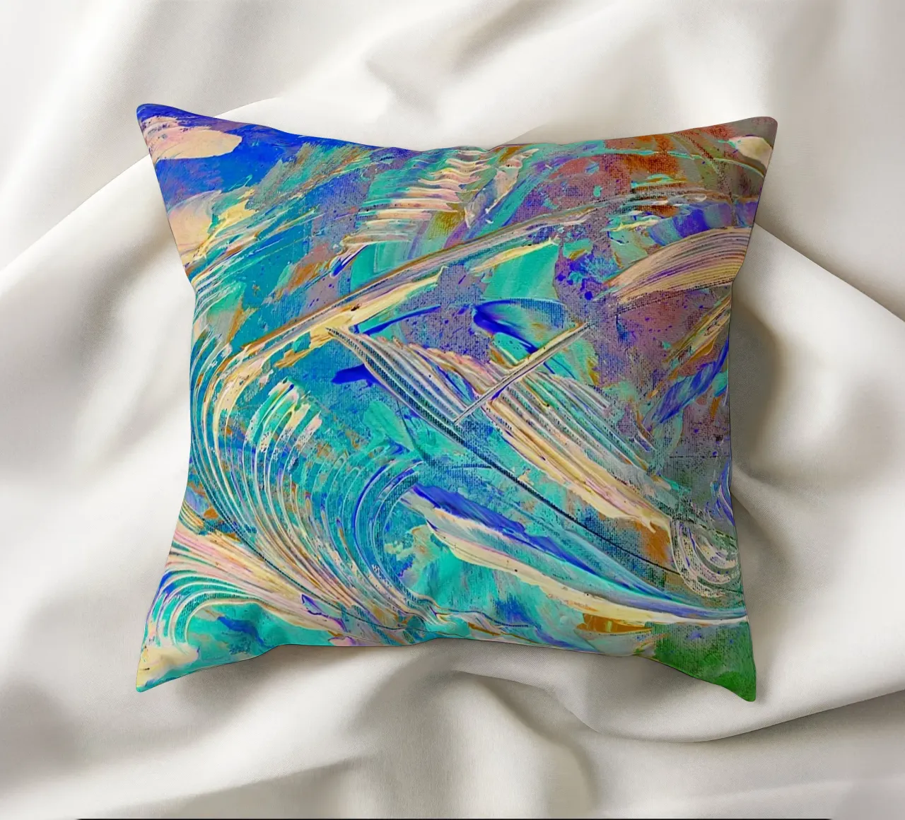 IDEAL GIFT 14. Invers decorative cushion by Thierry Vobmann Abstract painting