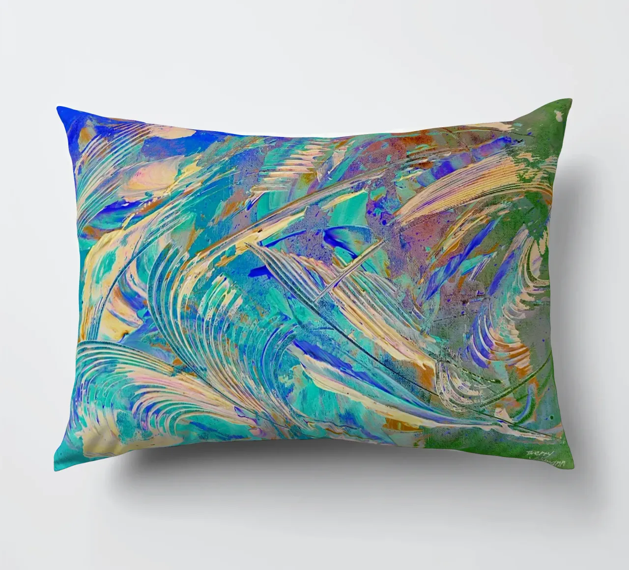IDEAL GIFT 14. Invers decorative cushion by Thierry Vobmann Abstract painting