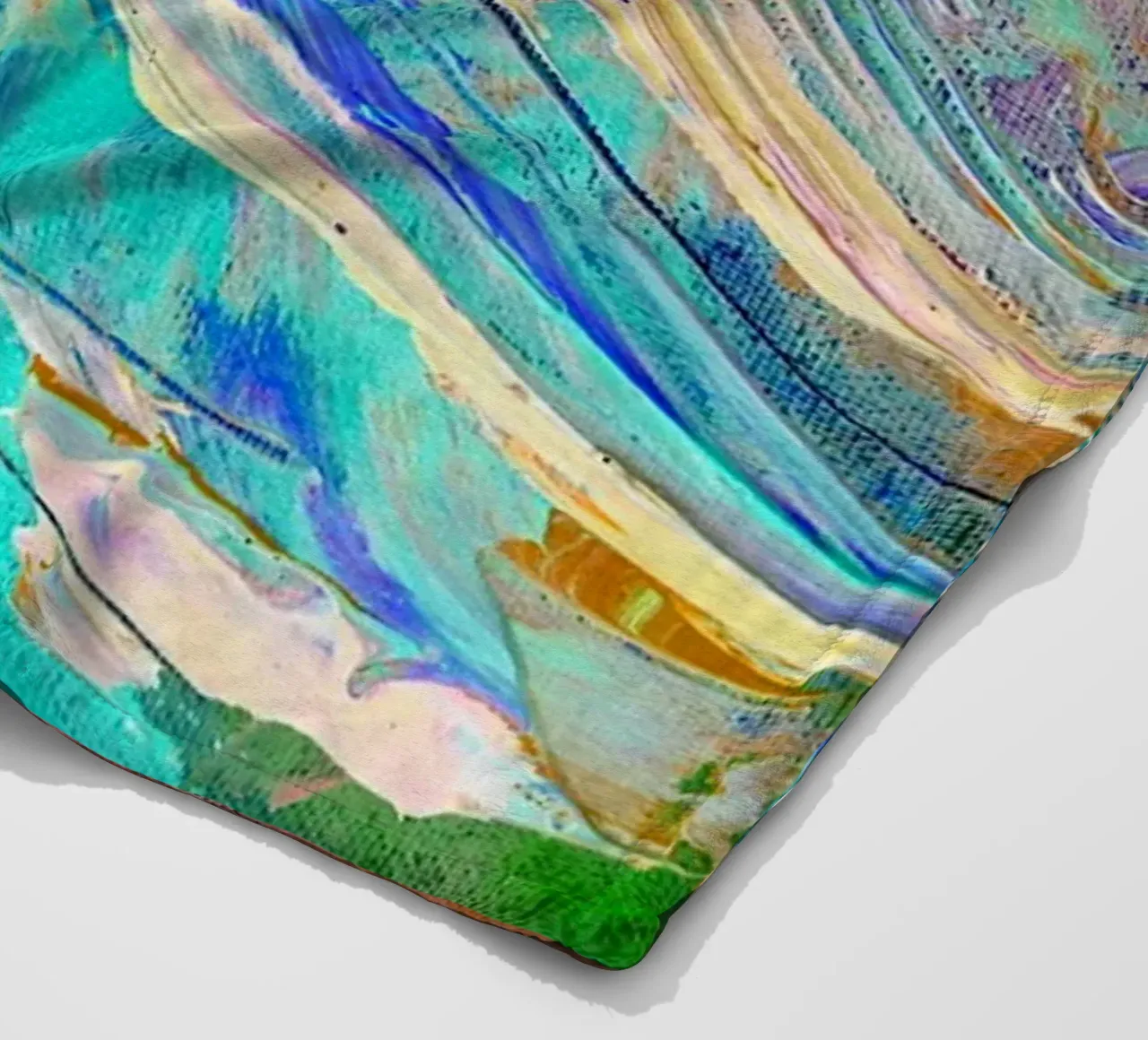 IDEAL GIFT 14. Invers fleece blanket by Thierry Vobmann Abstract painting