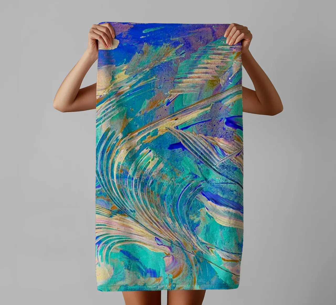 IDEAL GIFT 14. Invers towel by Thierry Vobmann Abstract painting