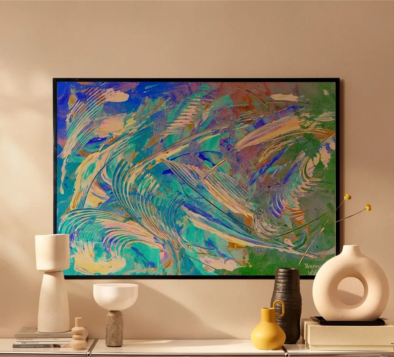 IDEAL GIFT 14. Invers poster by Thierry Vobmann Abstract painting