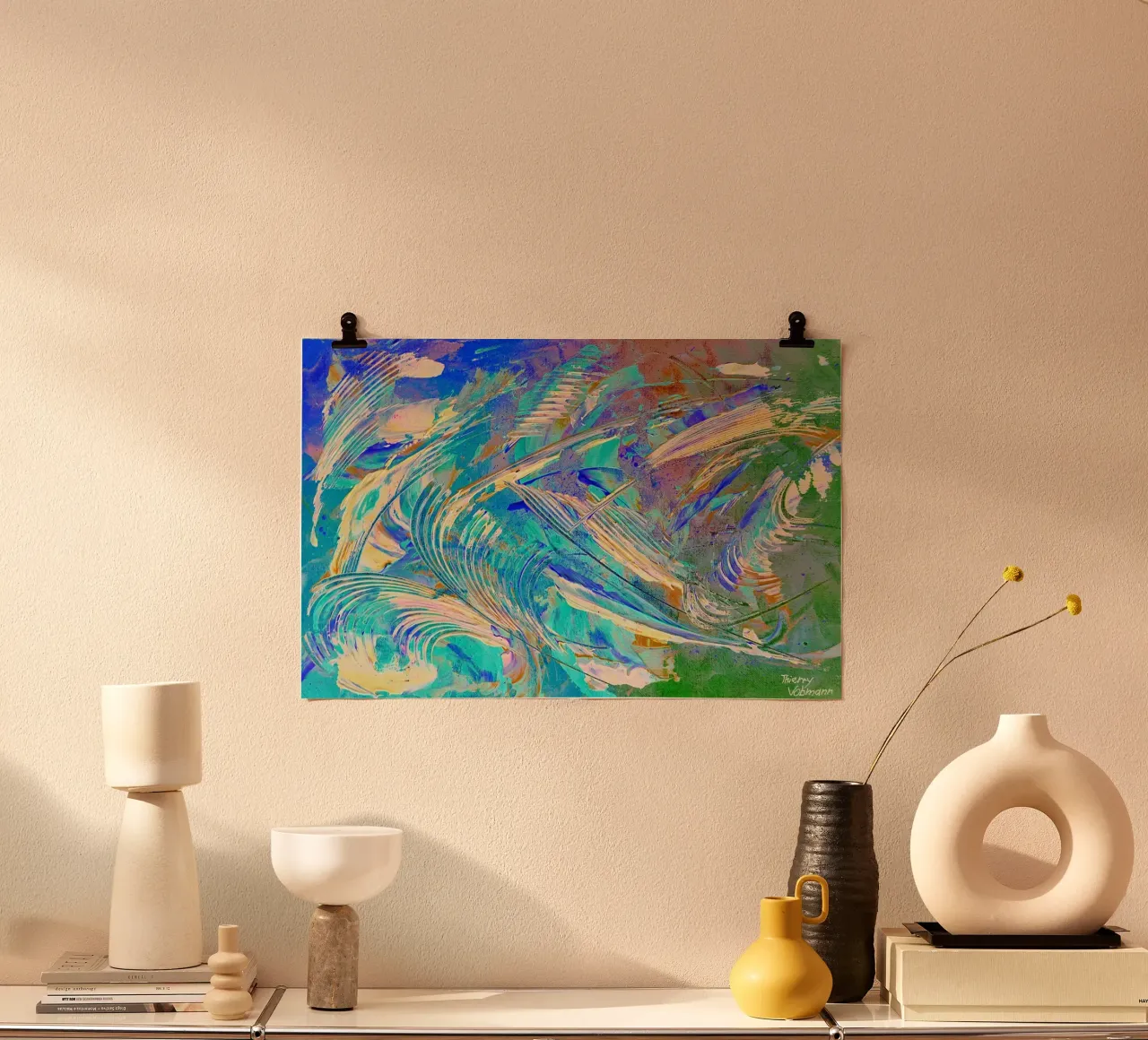 IDEAL GIFT 14. Invers poster by Thierry Vobmann Abstract painting