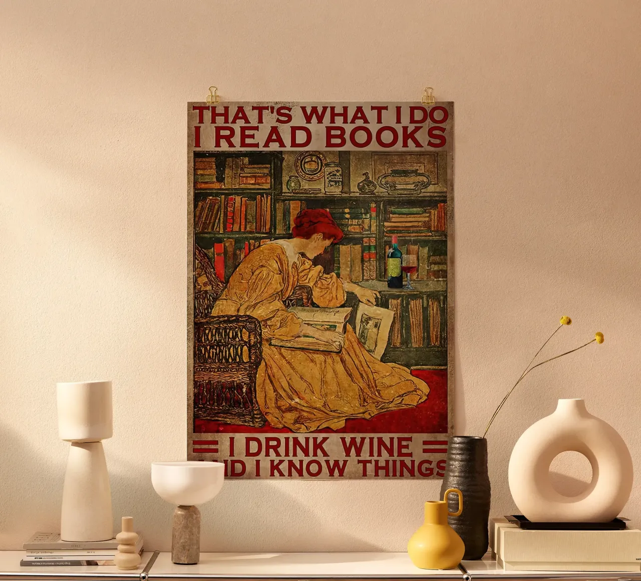 That’s What I Do I Read Books I Drink Wine And I Know Things hahnemühle by Aaronshop