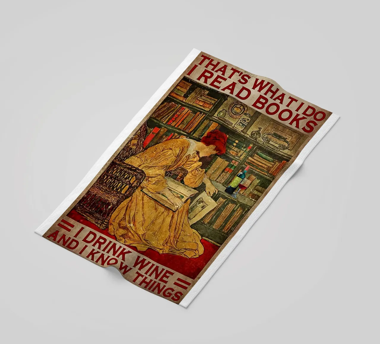 That’s What I Do I Read Books I Drink Wine And I Know Things beach towel by Aaronshop