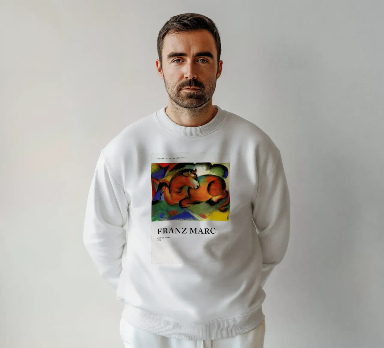 Marc - Roter Stier sweatshirt by Vintage by JUNIQE