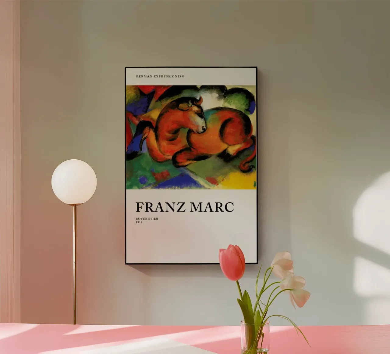 Marc - Roter Stier plexiglass da Vintage by JUNIQE