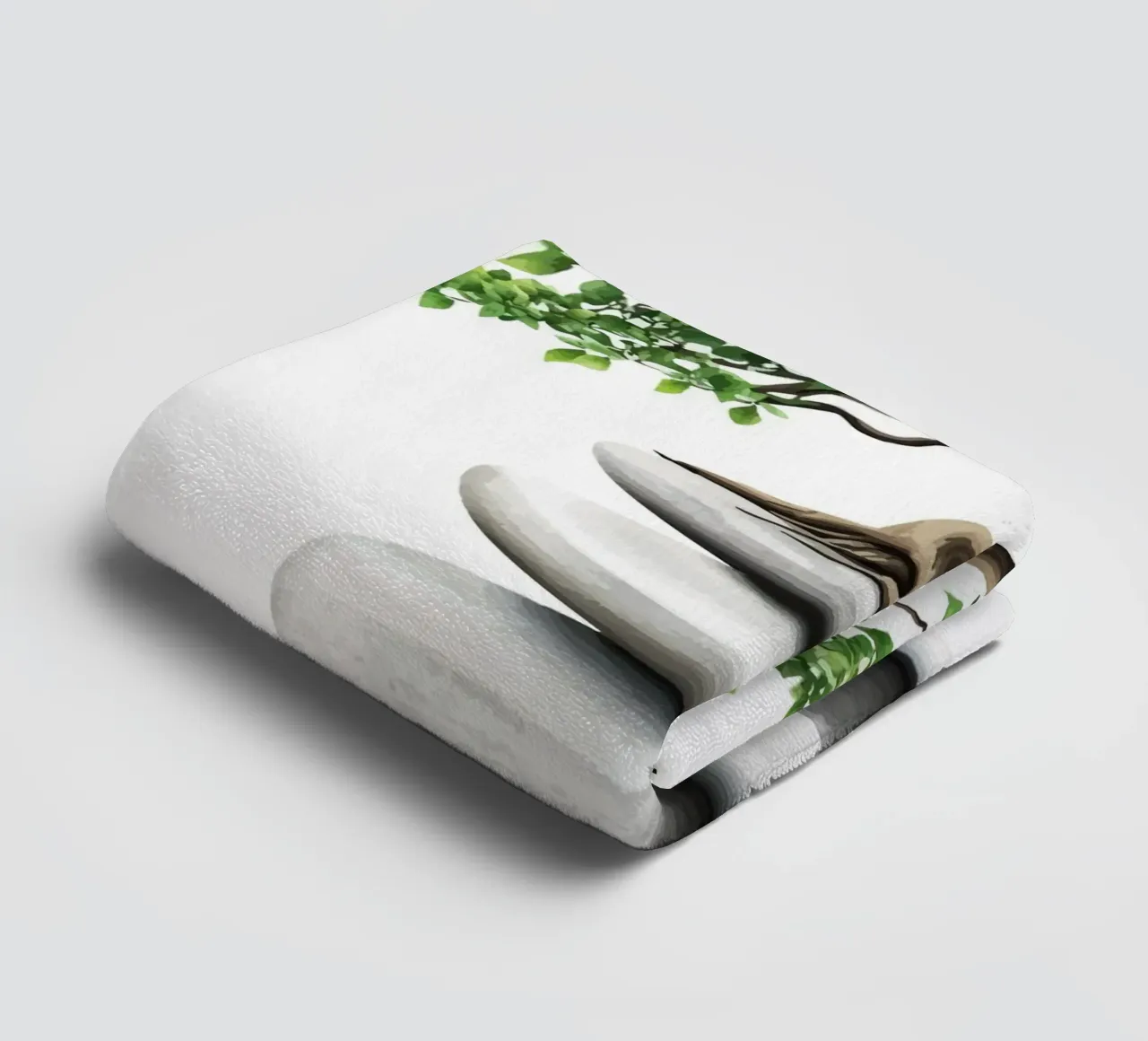 Bonsai su pietre Zen impilate asciugamano da bagno da pixelbull - medieval art and more