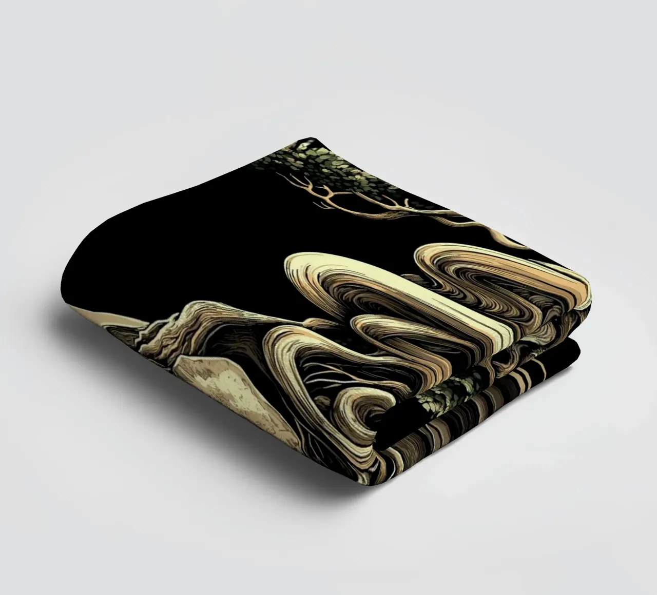 Bonsai with severely twisted trunk towel by pixelbull - medieval art and more